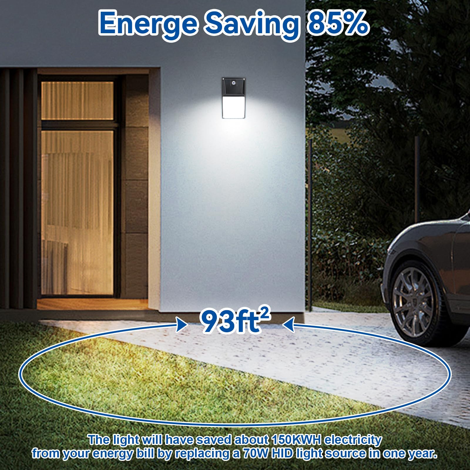 Ltblight 4 Pack 18W Led Wall Pack Lights With Dusk To Dawn Sensor, 1980Lm, Ip65 Waterproof