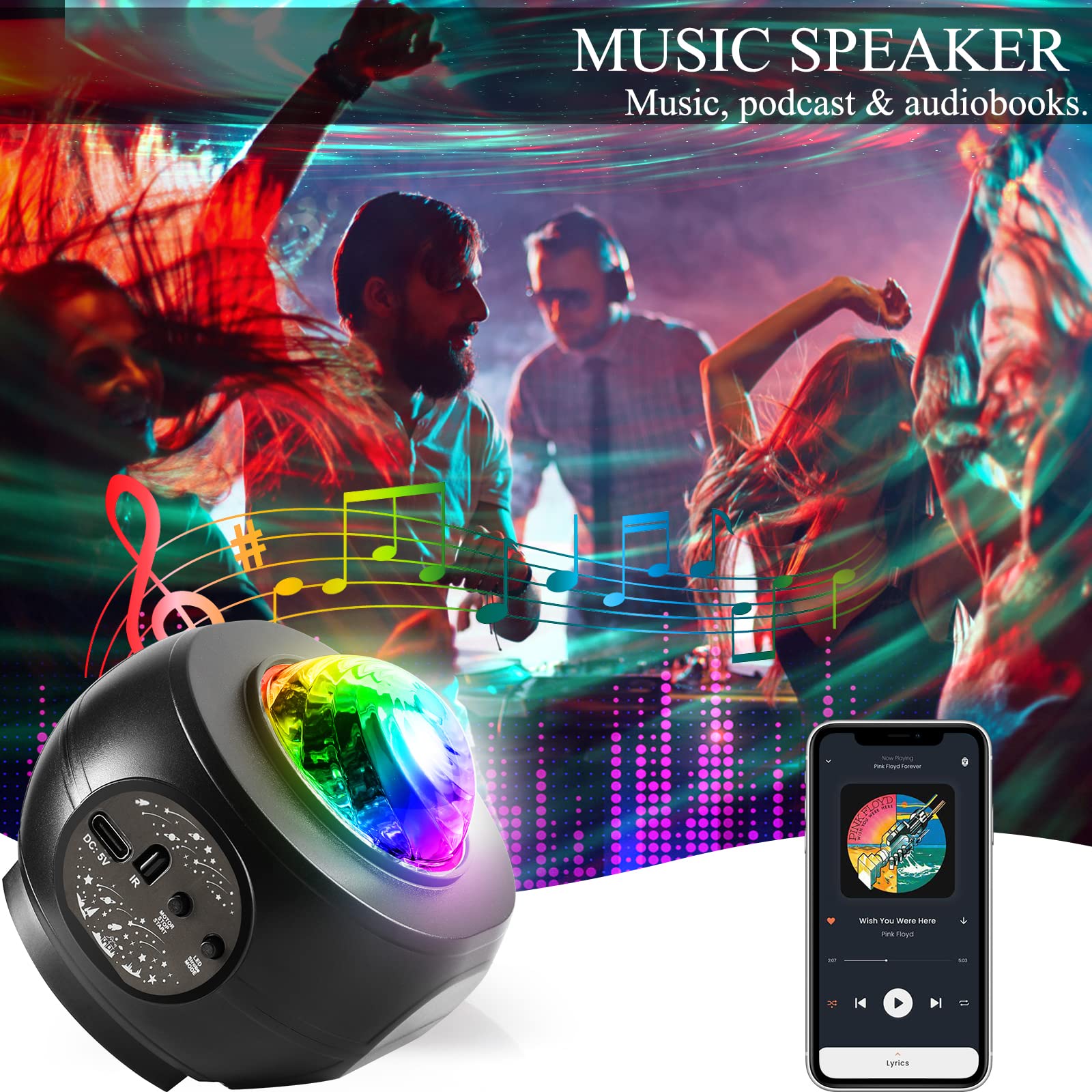 Disco Light, Night Lights, Disco Lights For Birthday Parties,Birthday Gifts For Everyone, Galaxy Star Projector Disco Ball Party Lights For Room, Bedroom, Living Room, New Year, Christmas Light