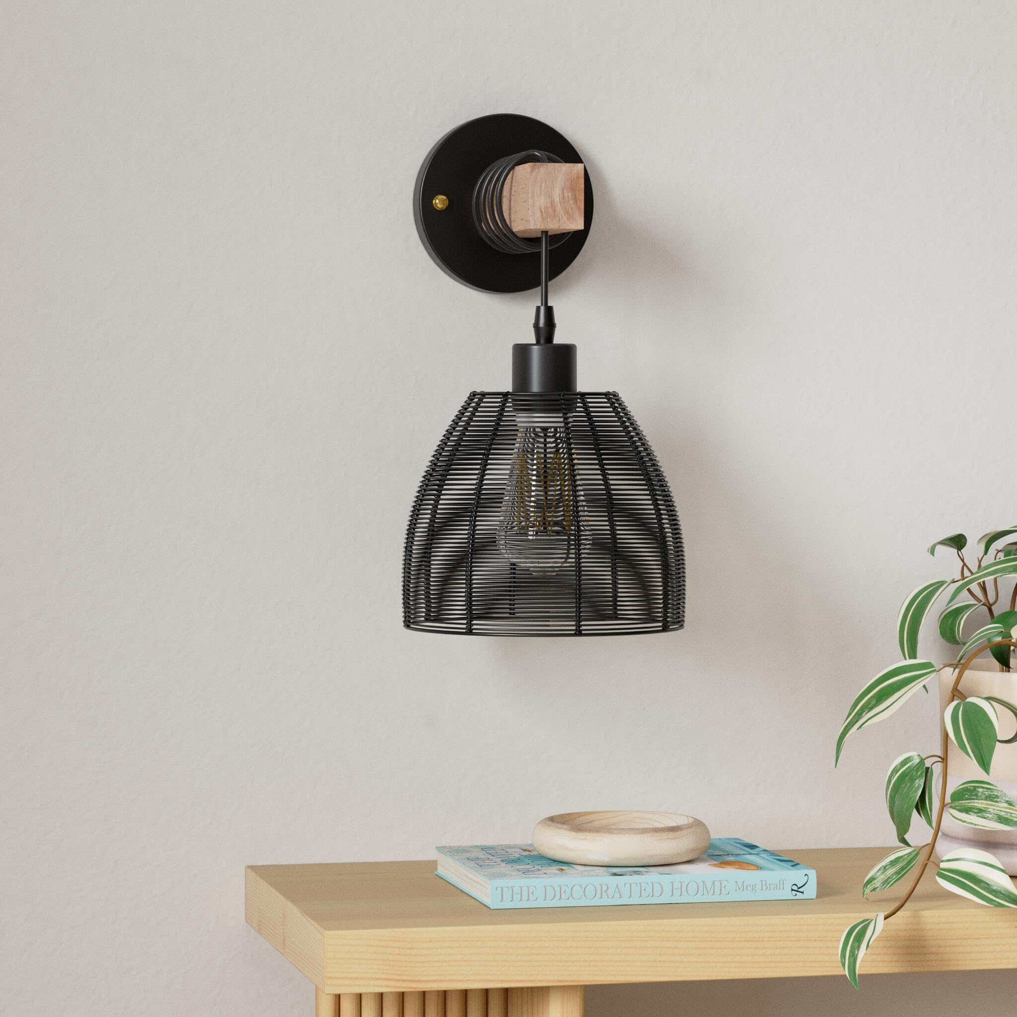 Battery Operated Wall Sconce, Wireless Wall Sconces Set Of Two With Remote Control, Indoor Dimmable Battery Operated Wall Lights