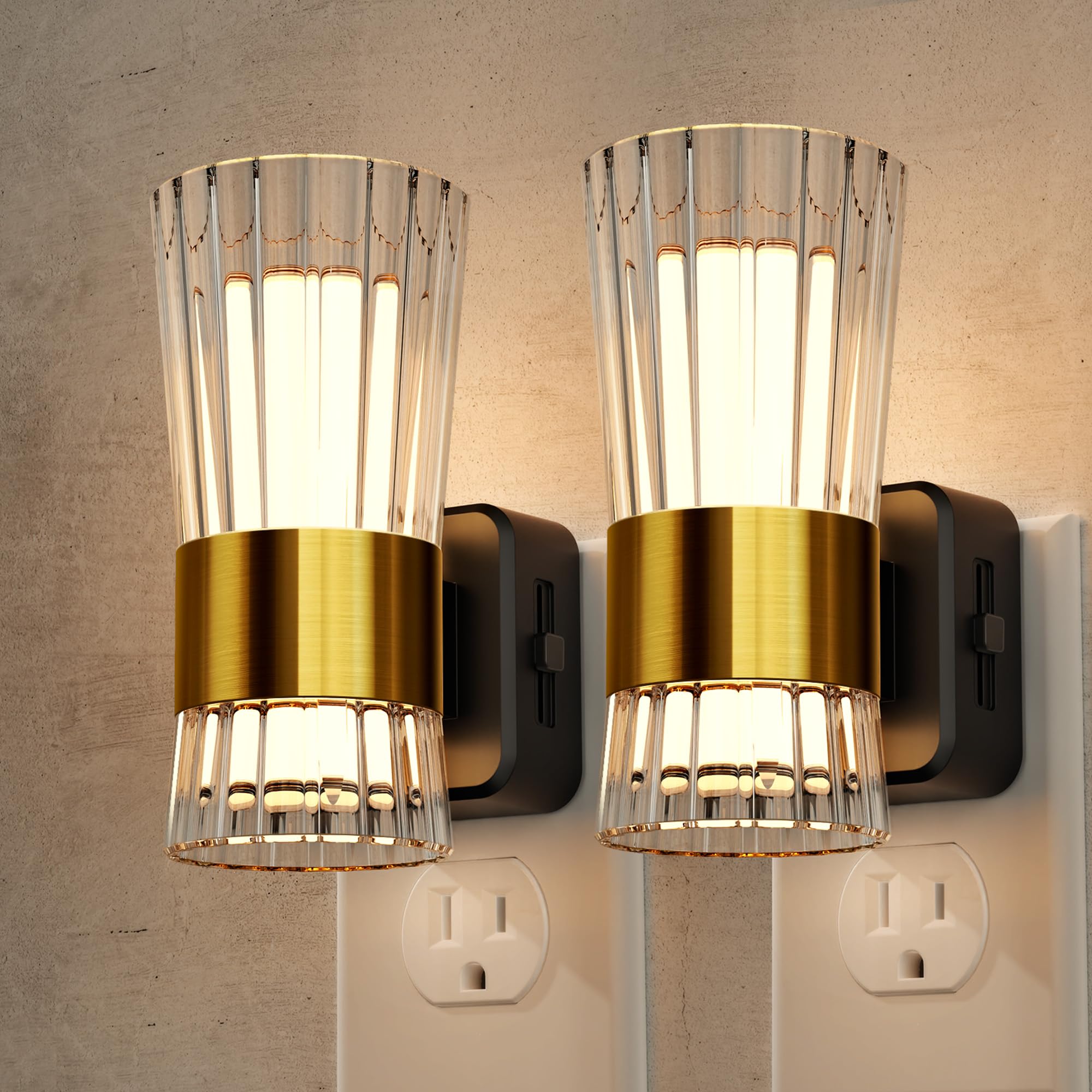 Briignite Night Lights Plug into Wall, Dimmable LED Night Light for Kids, Dusk to Dawn Sensor, Adjustable Brightness 0-100LM, So