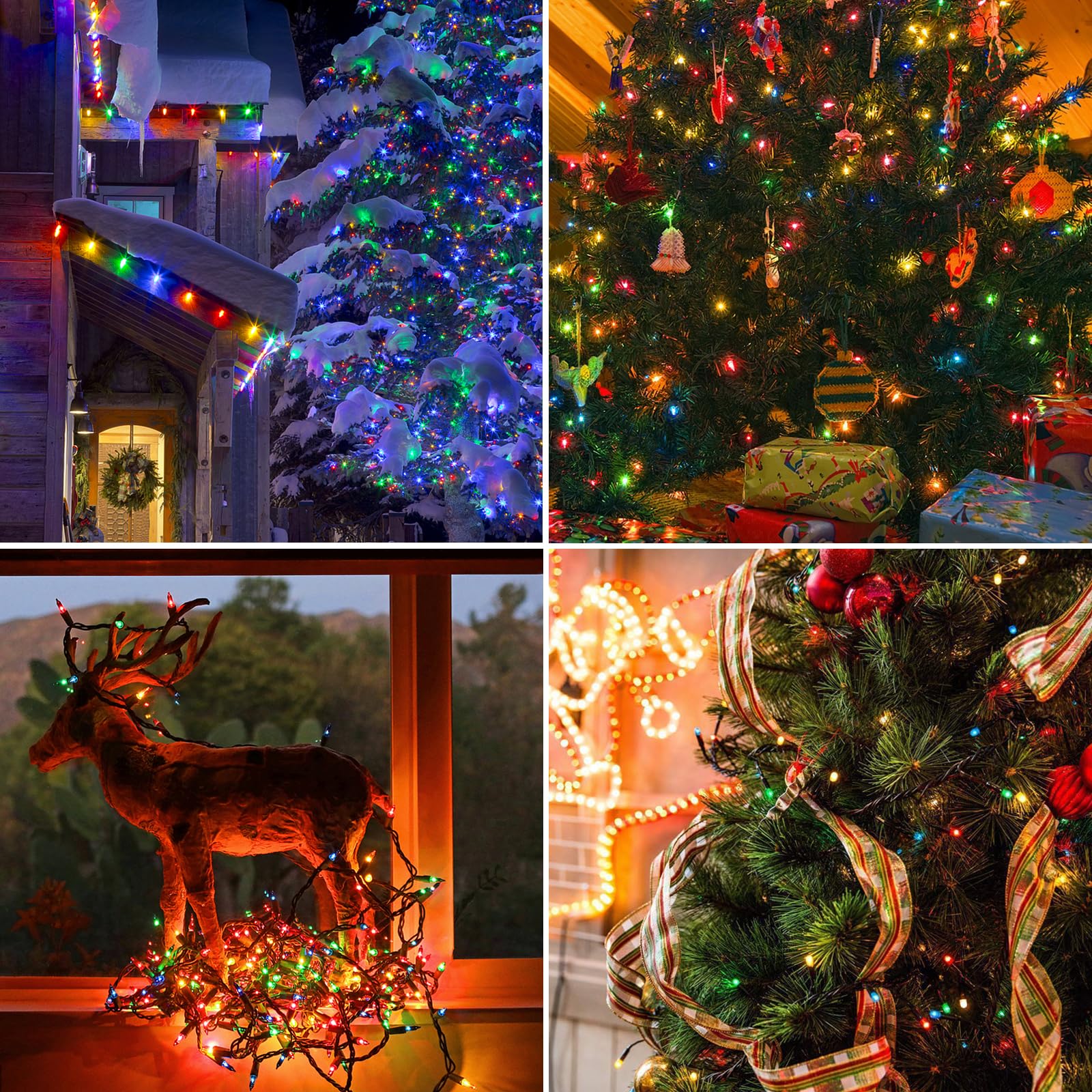 Extra Long 264Ft 800 Led Christmas Lights With Timer, Green Wire Fairy Starry String Lights Plug In, 8 Modes And Memory, Forindo