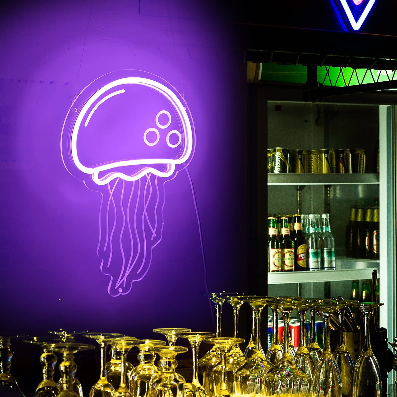 Welltell Personalized Neon Sign for Wall Decor, 8.7in x 15.95in, Purple, Model sm5v12.8*8.6