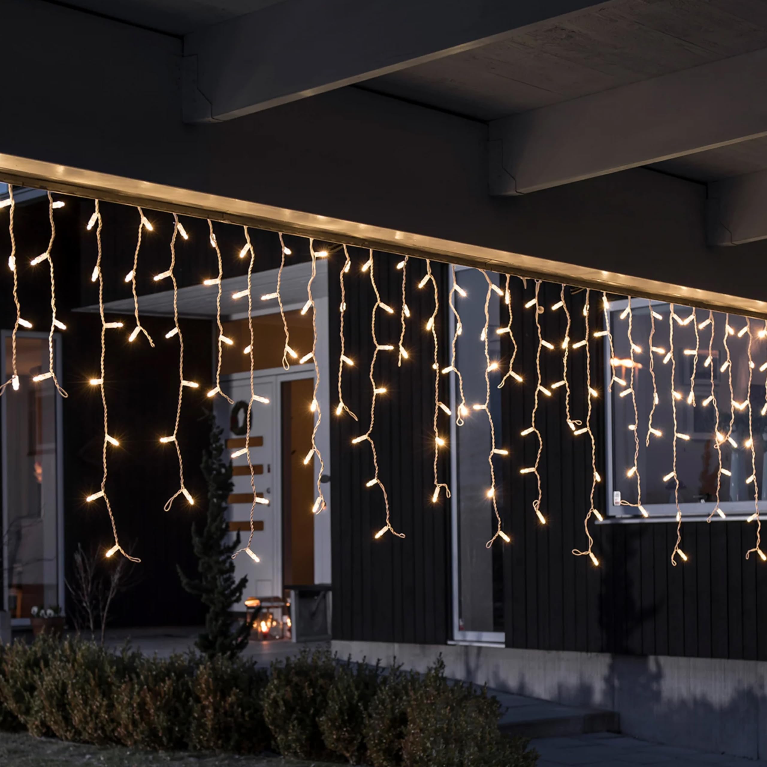 FGDECORJOIE Icicle Lights for Outdoor with White Wire 150 Count Incandescent 10 Feet Length Indoor/Outdoor, Patriotic Christmas 