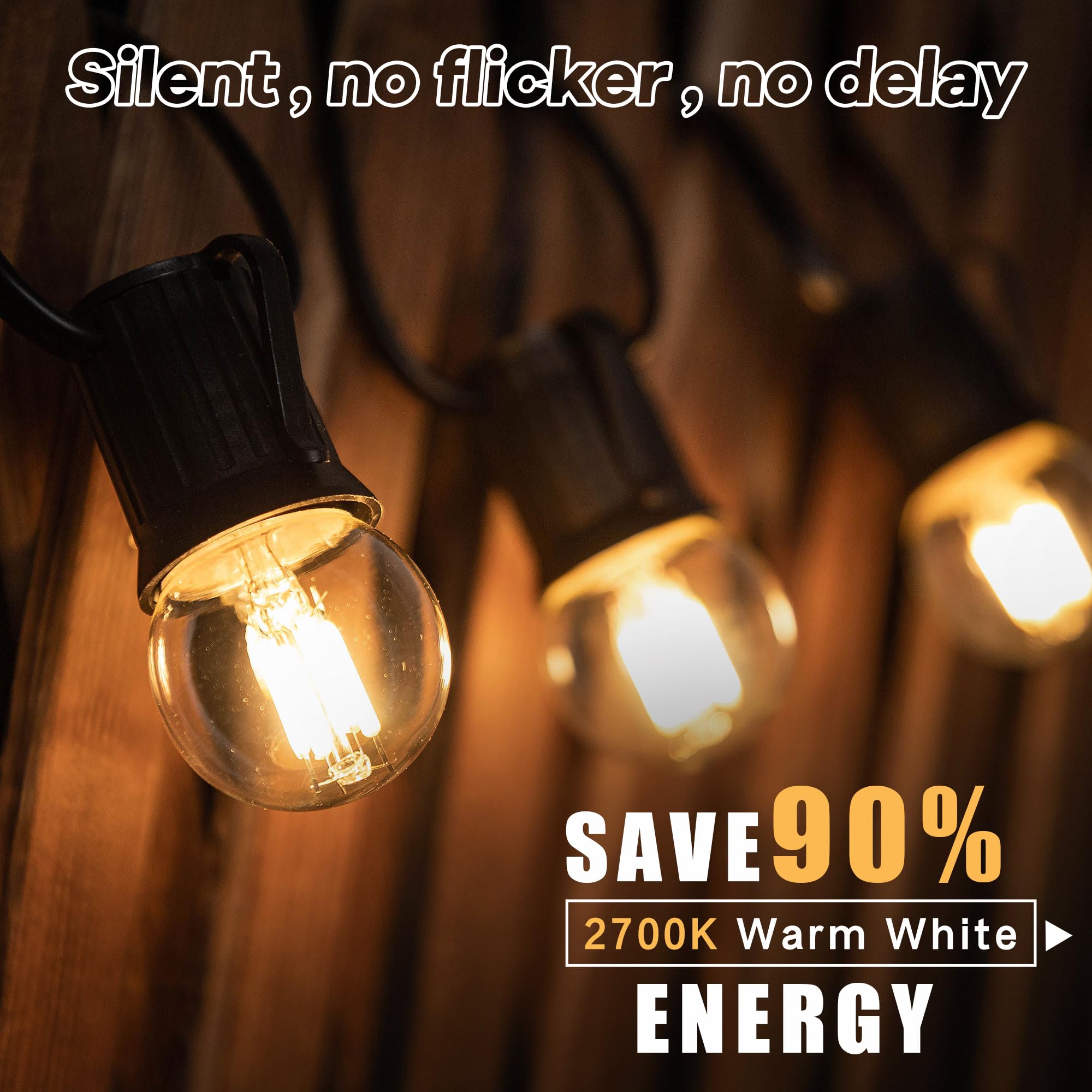 Grensk Dimmable Low Watt Led Bulbs 3 Watt, 25 Watt Small Light Bulbs,E26 Screw Base G40 Globe Edison Light Bulbs,Warm White 2700