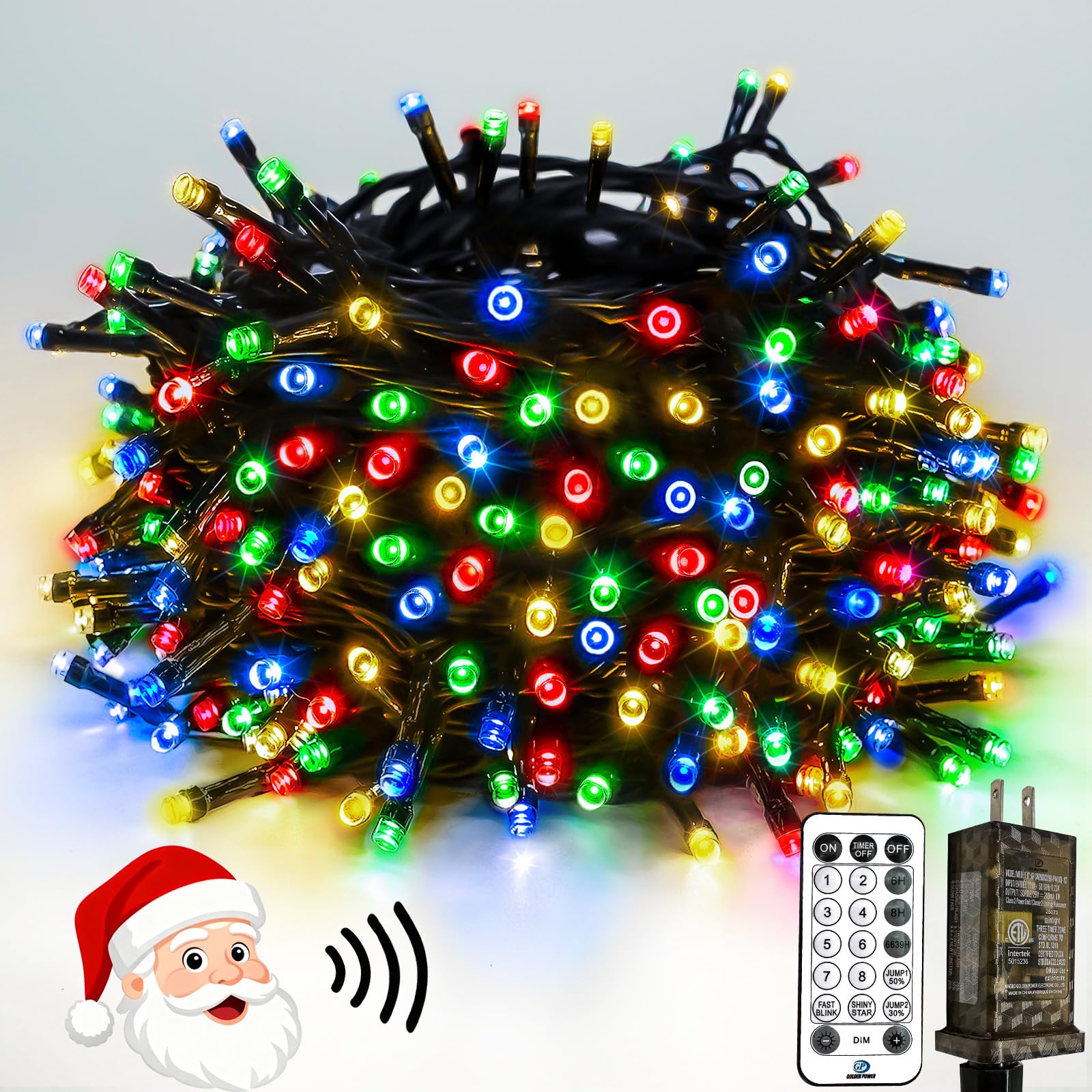 Voice Controlled Christmas Lights  99 Ft 300 Led String Lights  Indoor Outdoor With Remote  12 Modes 3 Timers  Dimmable Waterproof Twinkle Lights For Xmas Tree Party Decorations  Multicolor