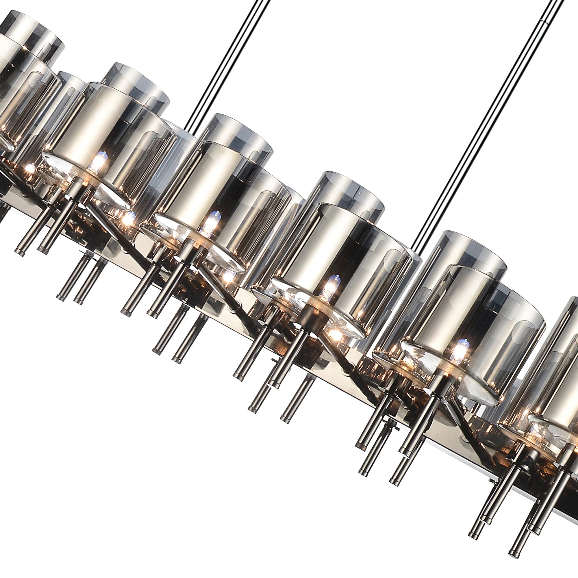 CWI Lighting Montoya 26 Light Up Contemporary Metal Chandelier in Black