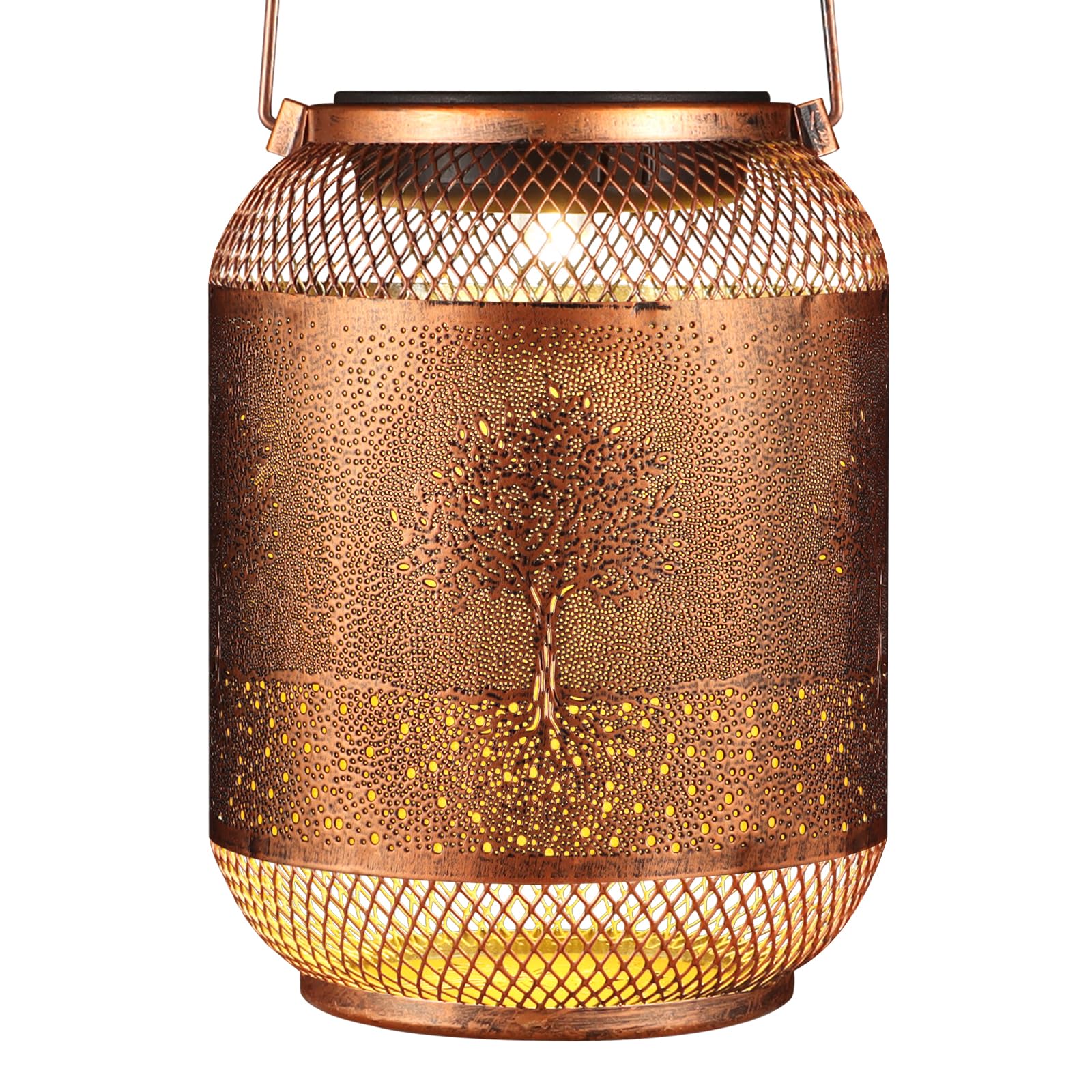 Tree Solar Lanterns Outdoor Hanging Christmas Lantern As Birthdays Gifts For Women Mom Grandma Metal Waterproof Garden Decorativ