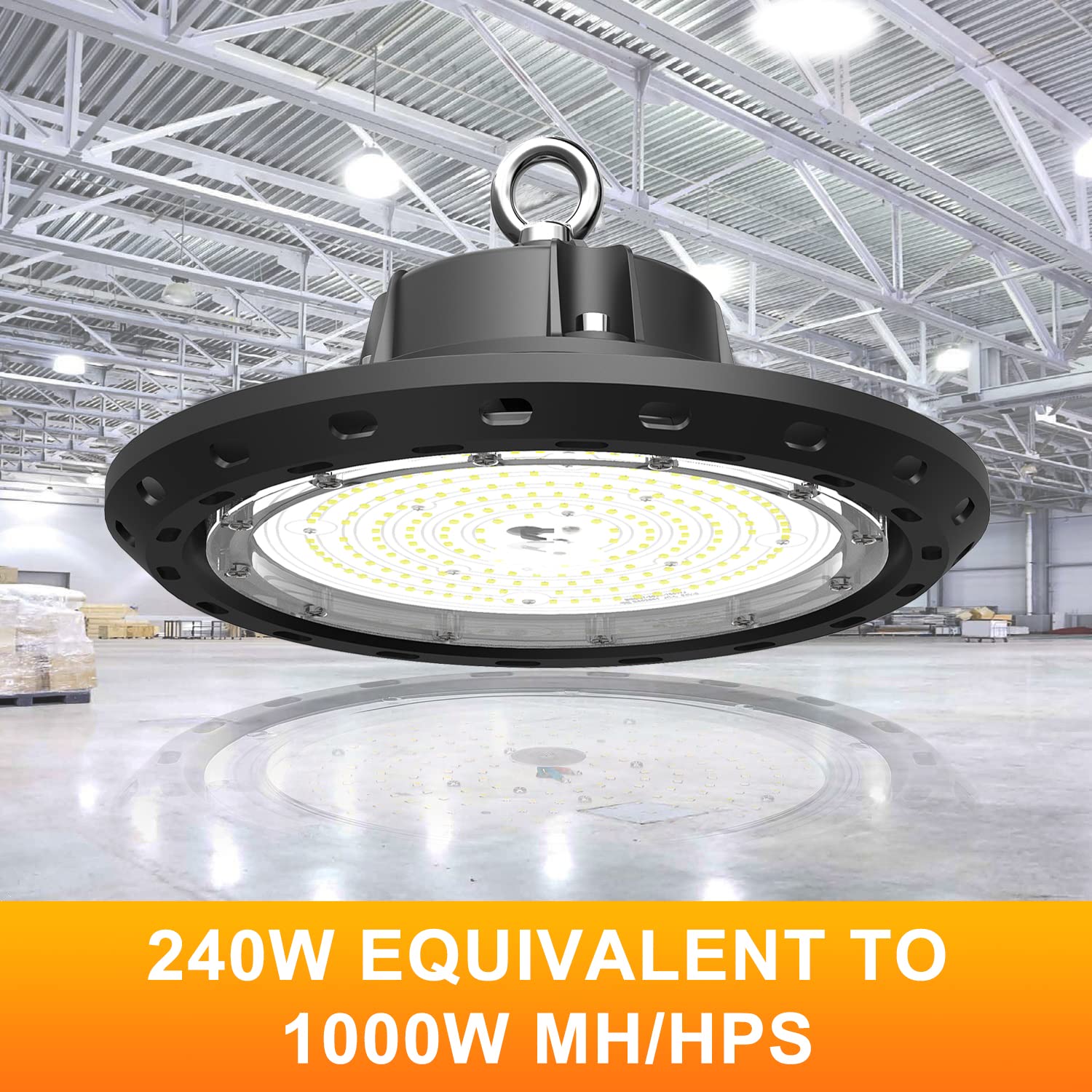 Chmlt 240W Led High Bay Light, 36000Lm, Dimmable, 5000K, Hps/M