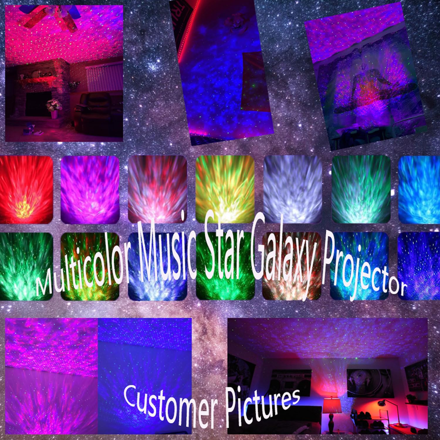 Galaxy Projector,Star Projector With Timer And Remote Control,Multiple Colors Led Night Light Galaxy Projector For Bedroom With