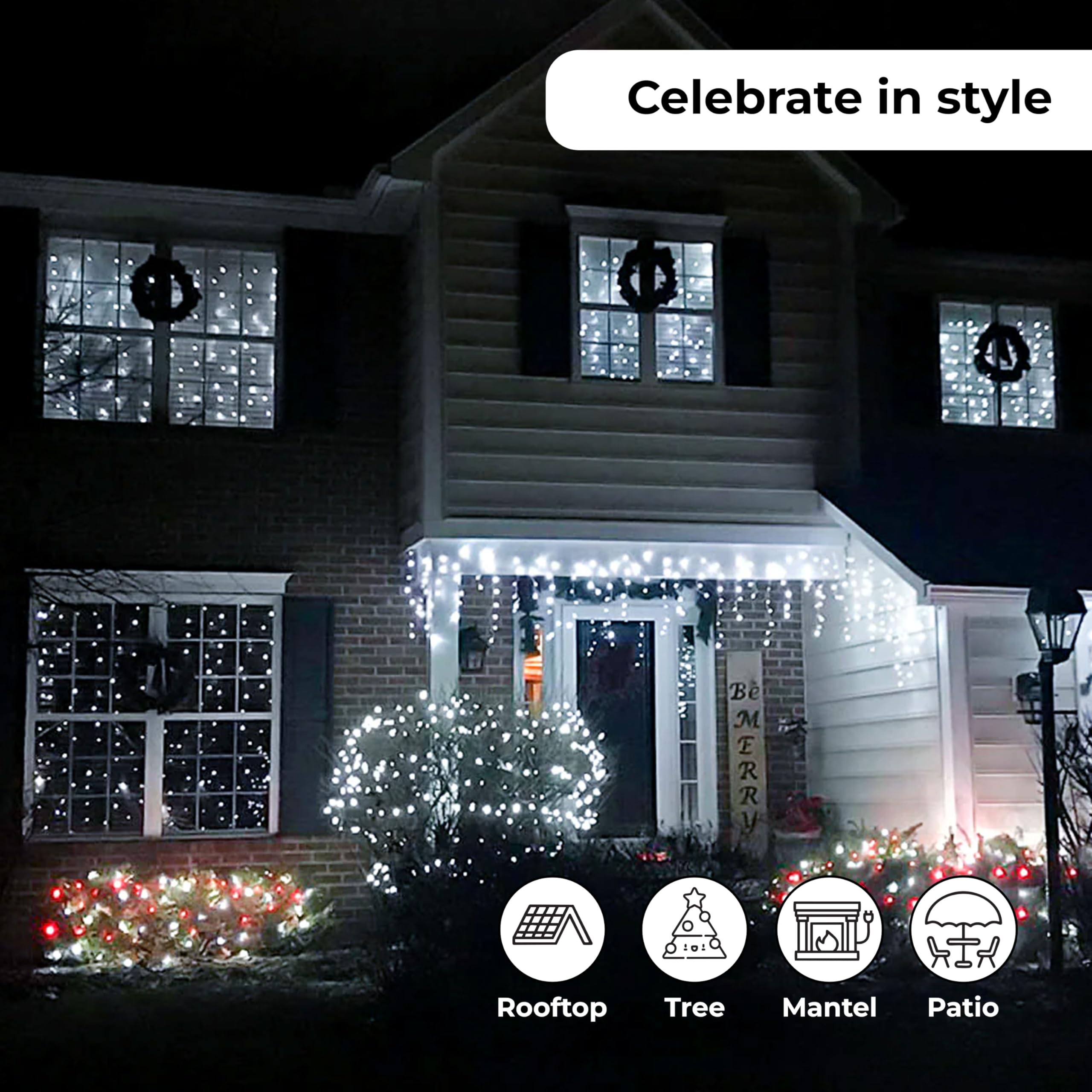 Holiday Essence 60 LED Mini Christmas Lights, Cool White, Green Wire, Indoor/Outdoor, Model YOS60/2SW