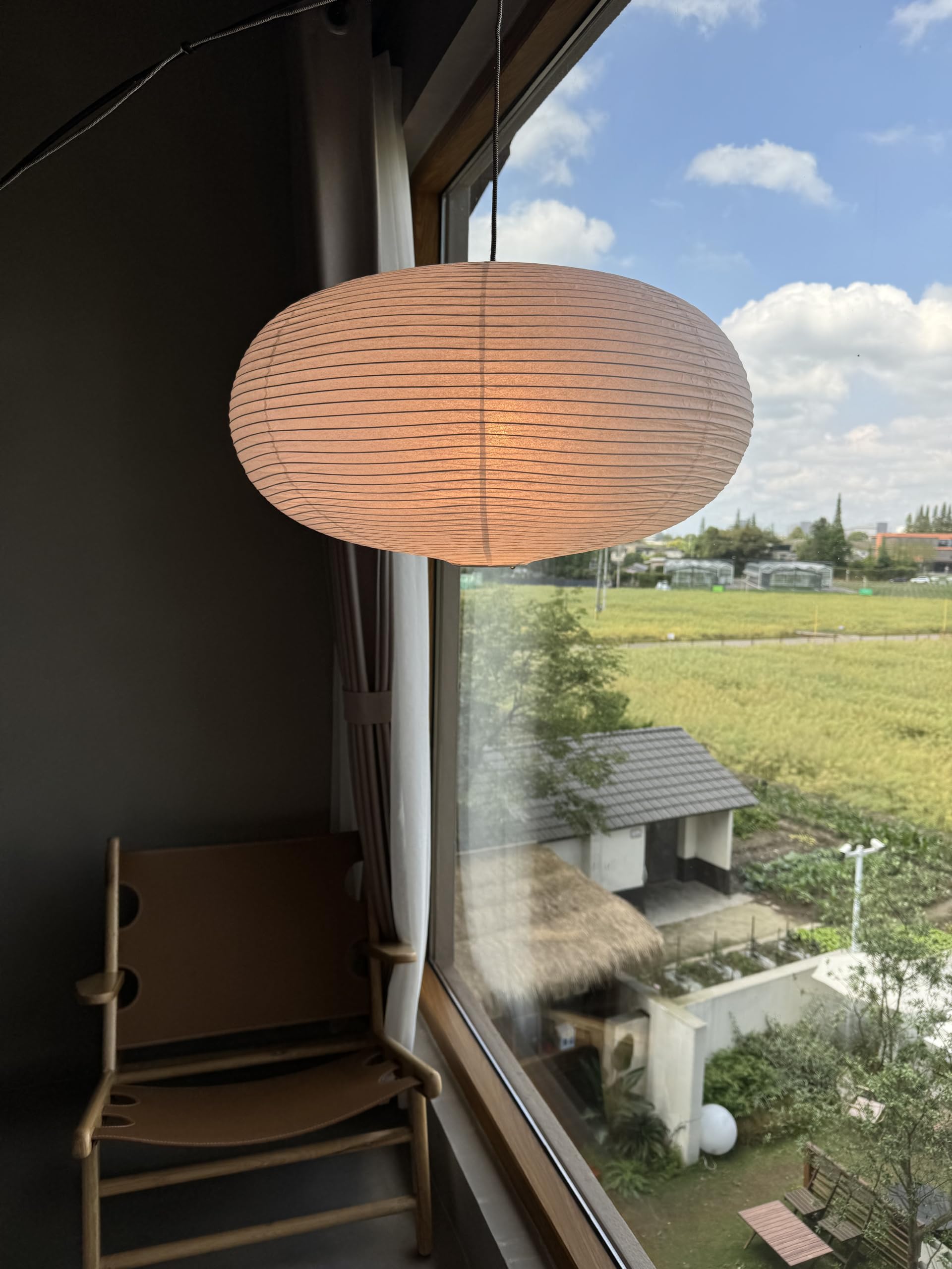 Henjjras White Paper Pendant Lamp Shade, 55.5cm, Model HJ-Z1738WH, Chinese Lantern Home Decor