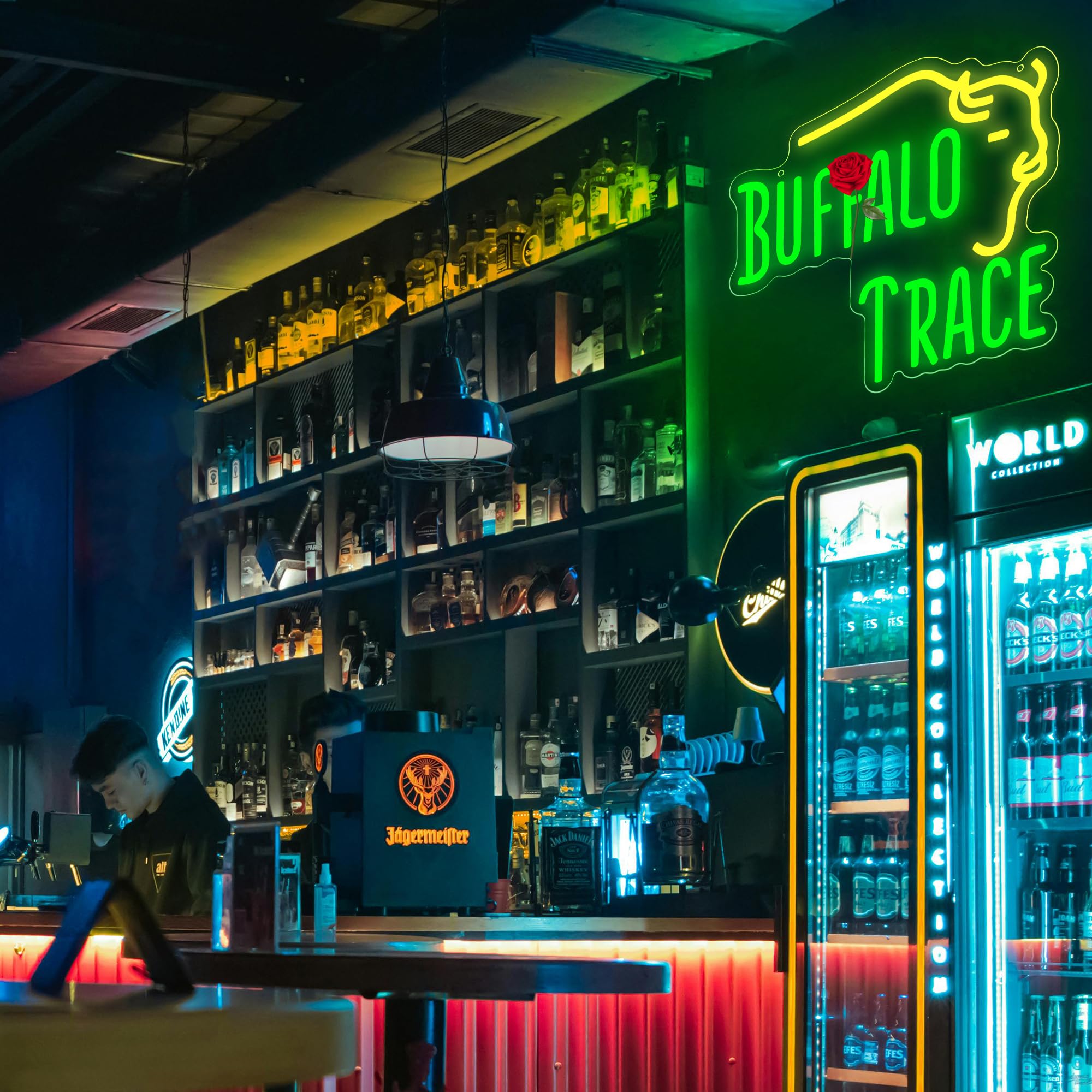 Whisky Neon Sign For Wall Decor Whisky Neon Light For Man Cave Dimmible Led Light Up Sign For Bar Pub Restaurant Office Birthday Fathers Day Gift For Men Art Size13.3 * 14.1In(P062)