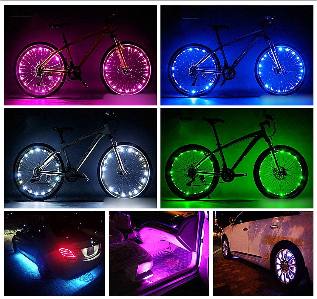 Aconde 6.56 Feet Battery Powered Led Strip Lights, 24 Keys Remote Controlled, Diy Indoor Decoration, 2 Pack