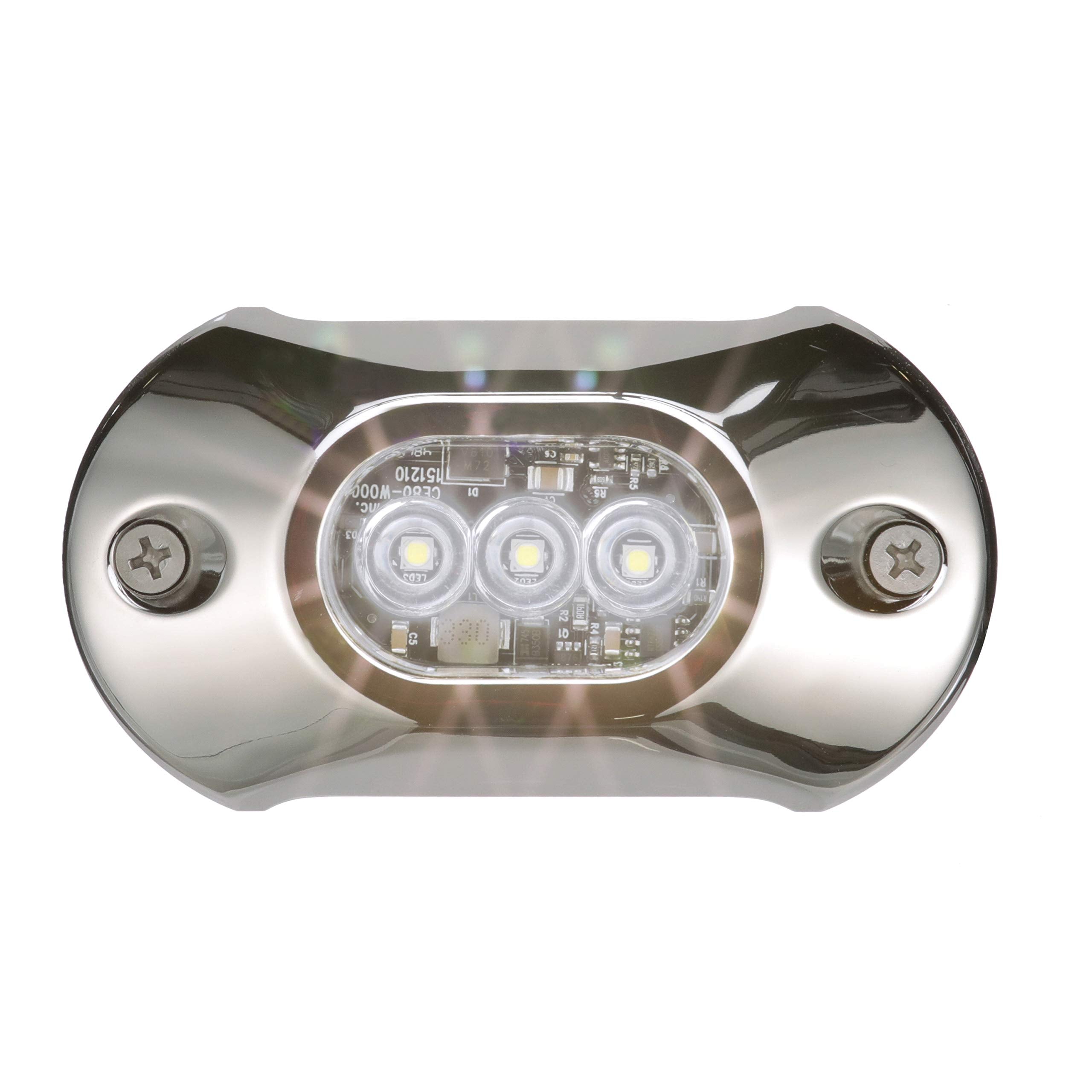 Attwood LED Underwater Light, Stainless Steel Bezel, White Light, Model 65UW03W-7, One Size