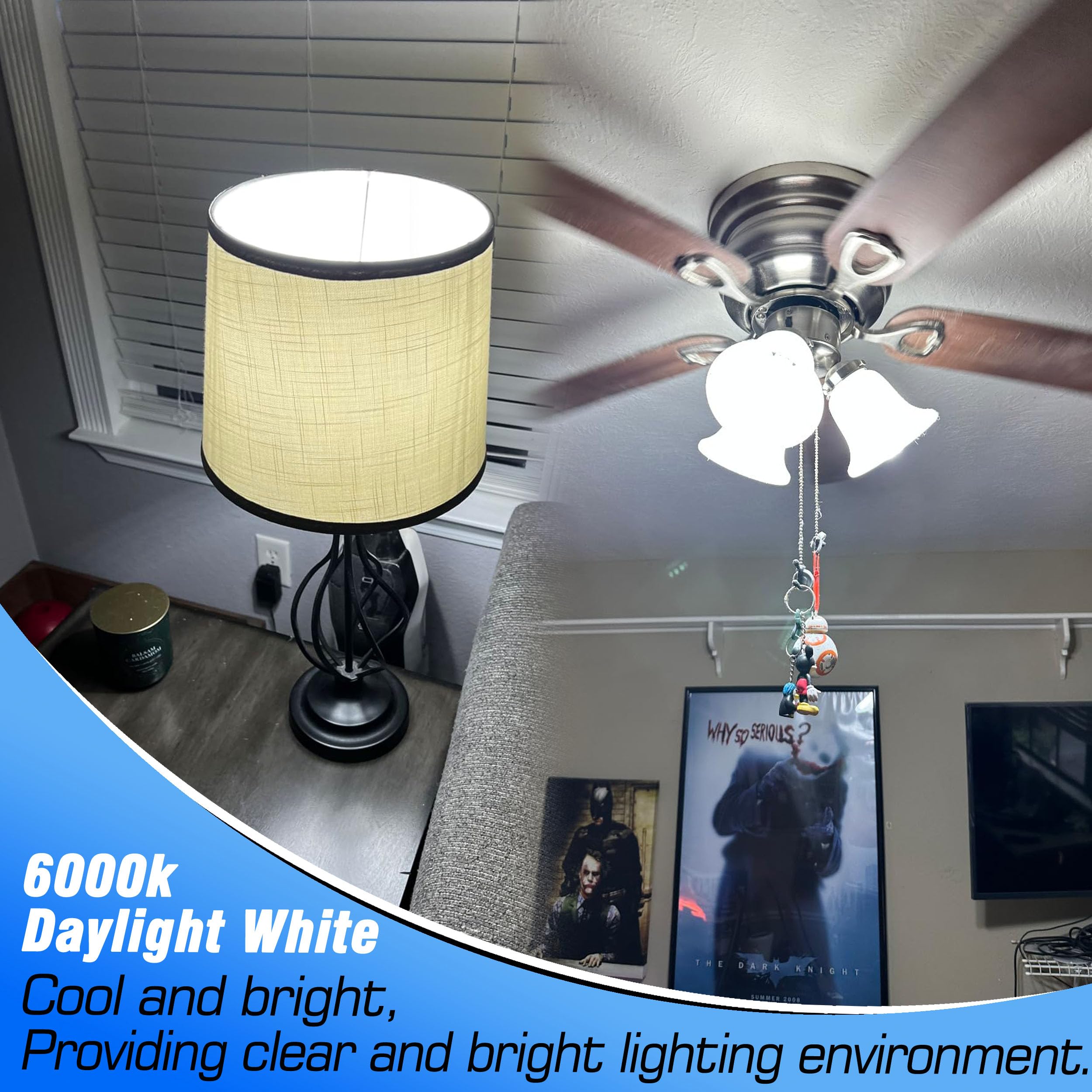 E26 Led Candelabra Light Bulb 10W Equivalent 100W 6000K Daylight White 1200Lm E26 Edison Base Led Corn Bulbs For Refrigerator Ch