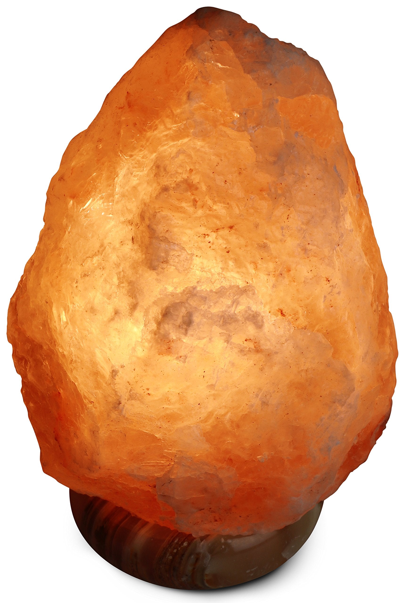 Deluxecomfort Cylinder Himalayan Rock Salt Natural Crystal, 9.5 Inches Tall-Soft Calm Light-Table Lamp, Orange Hue, 9.5&quot;, (Nsl-Ab-95)
