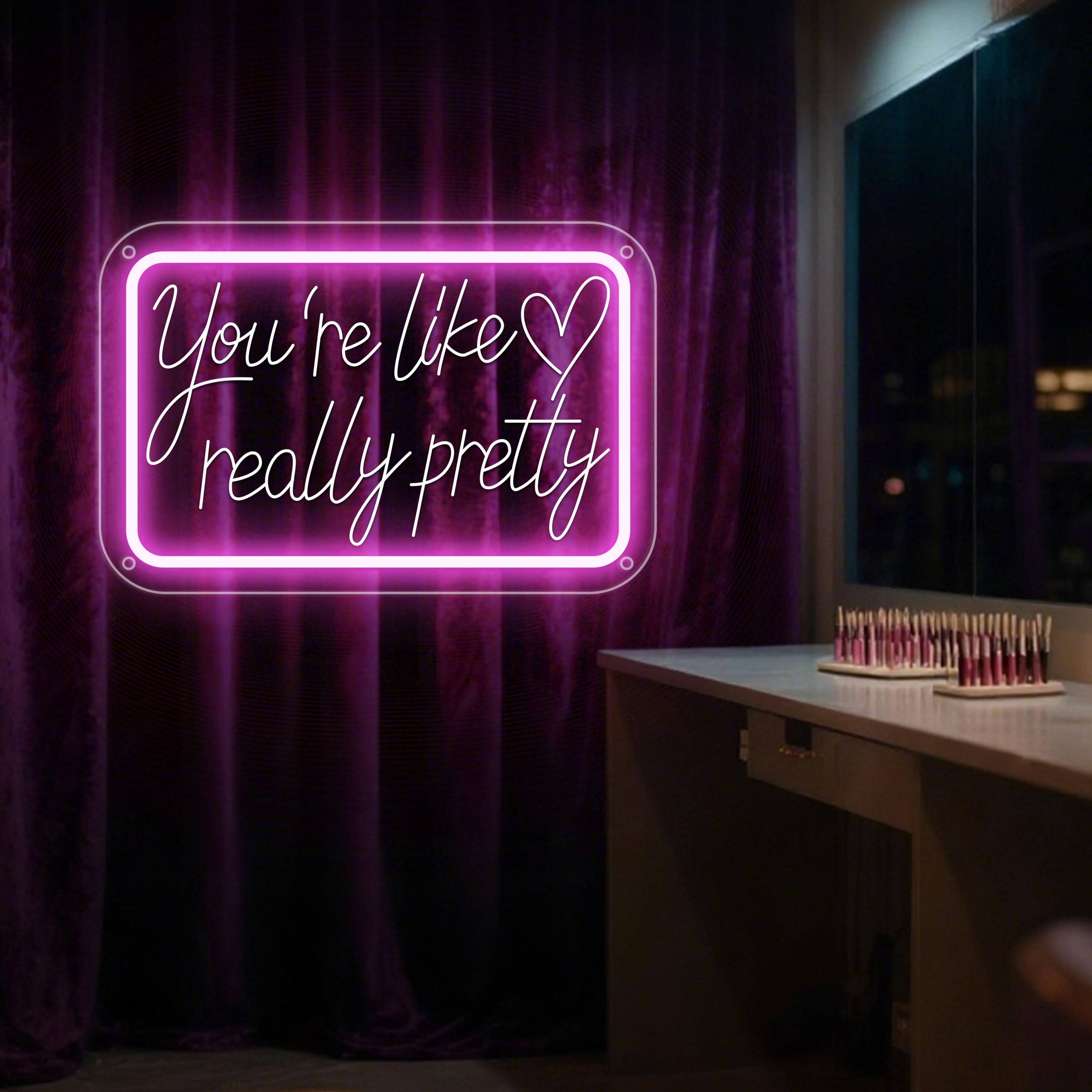 YouRe Like Really Pretty Neon Signs For Wall Decor  Neon Lights Signs For Bedroom Decor Birthday Gift For Teen Girls Led Neon Sign Pink Neon Sign For Salon  Home  Wedding  Party
