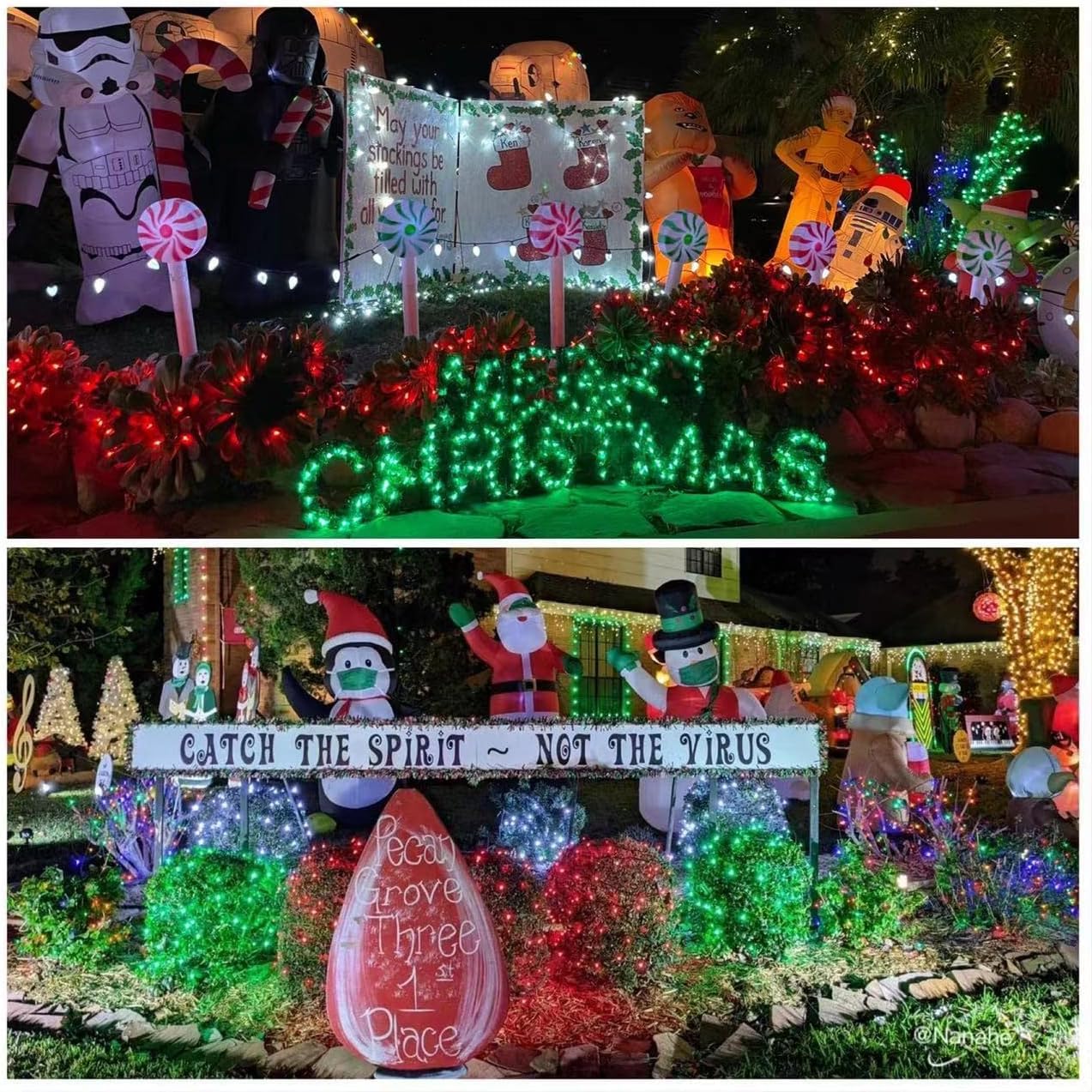 Yeguo 165Ft 500 Led Green Christmas Lights Outdoor Waterproof, Clear Wire String Lights Indoor, 8 Modes Twinkle Tree Lights Plug