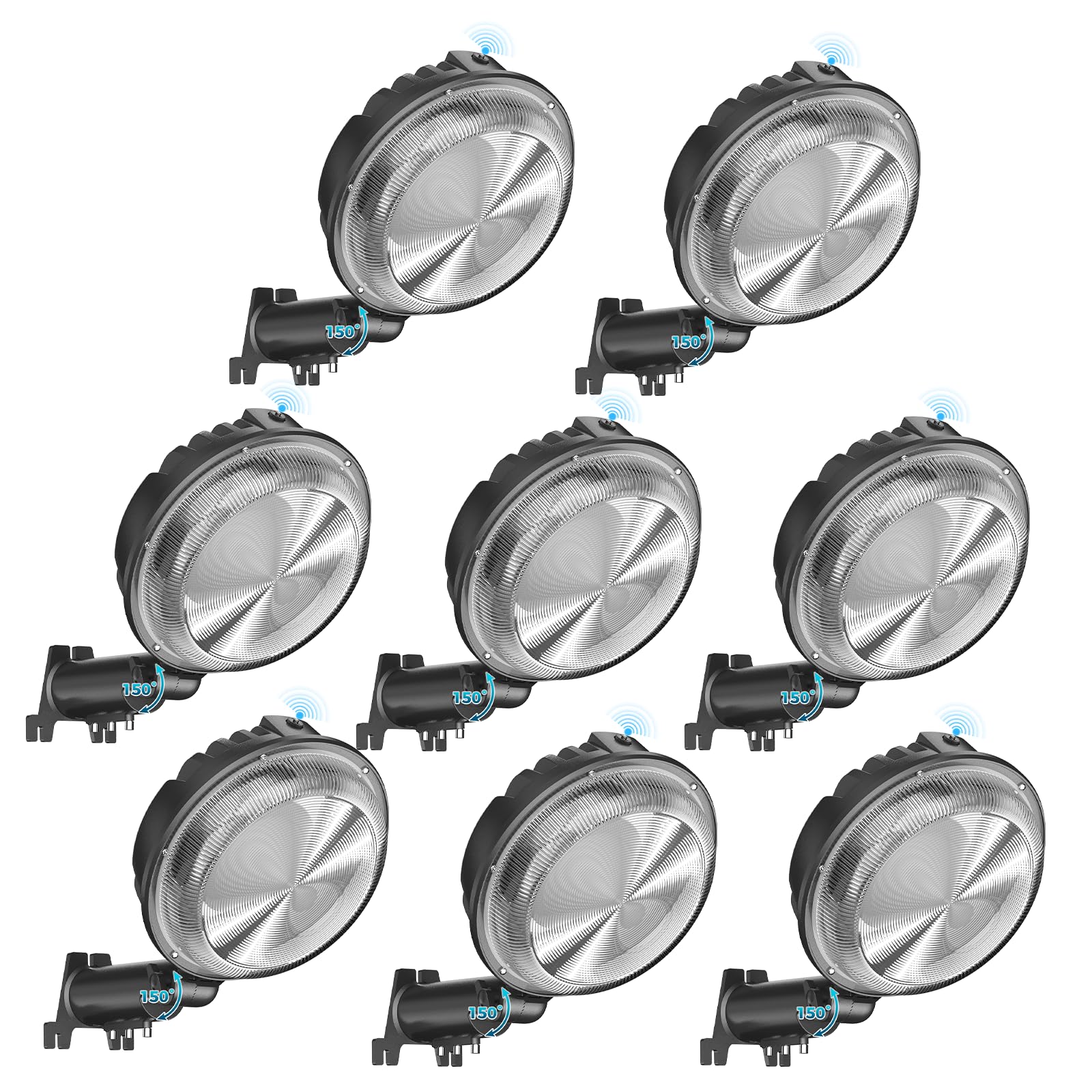 Aikvsxer Led Barn Lights 160W 24000Lm Yard Area Light Dusk To Dawn Outdoor Lighting 6500K Security Flood Light Ip66 Waterproof For Garden Garages Street Warehouse Farmhouse 8 Pack