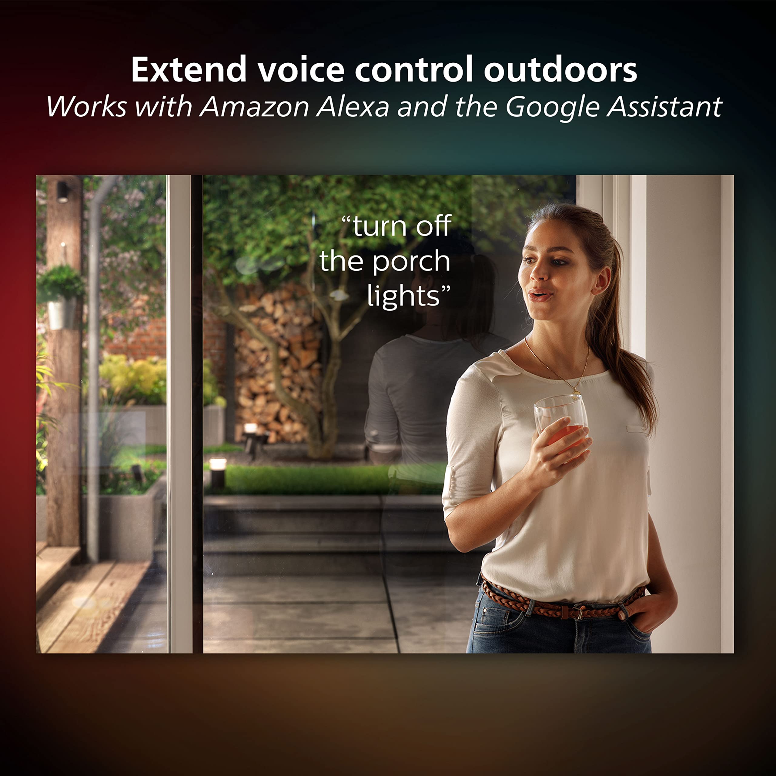 Philips Hue Econic Square Outdoor Smart Wall Light, Black - White And Color Ambiance Led Color-Changing Light - 1 Pack - Requires Hue Bridge - Control With Hue App And Voice - Weatherproof