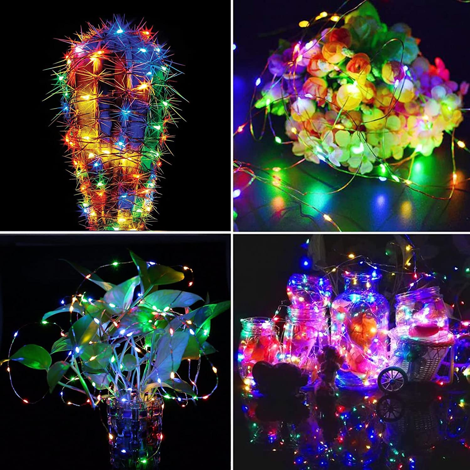 BHCLIGHT 66Ft 200 LED Fairy Lights with Remote, Waterproof, 8 Modes, Timer, Multicolor, Model MLS-D4.5V1.35WUC-O