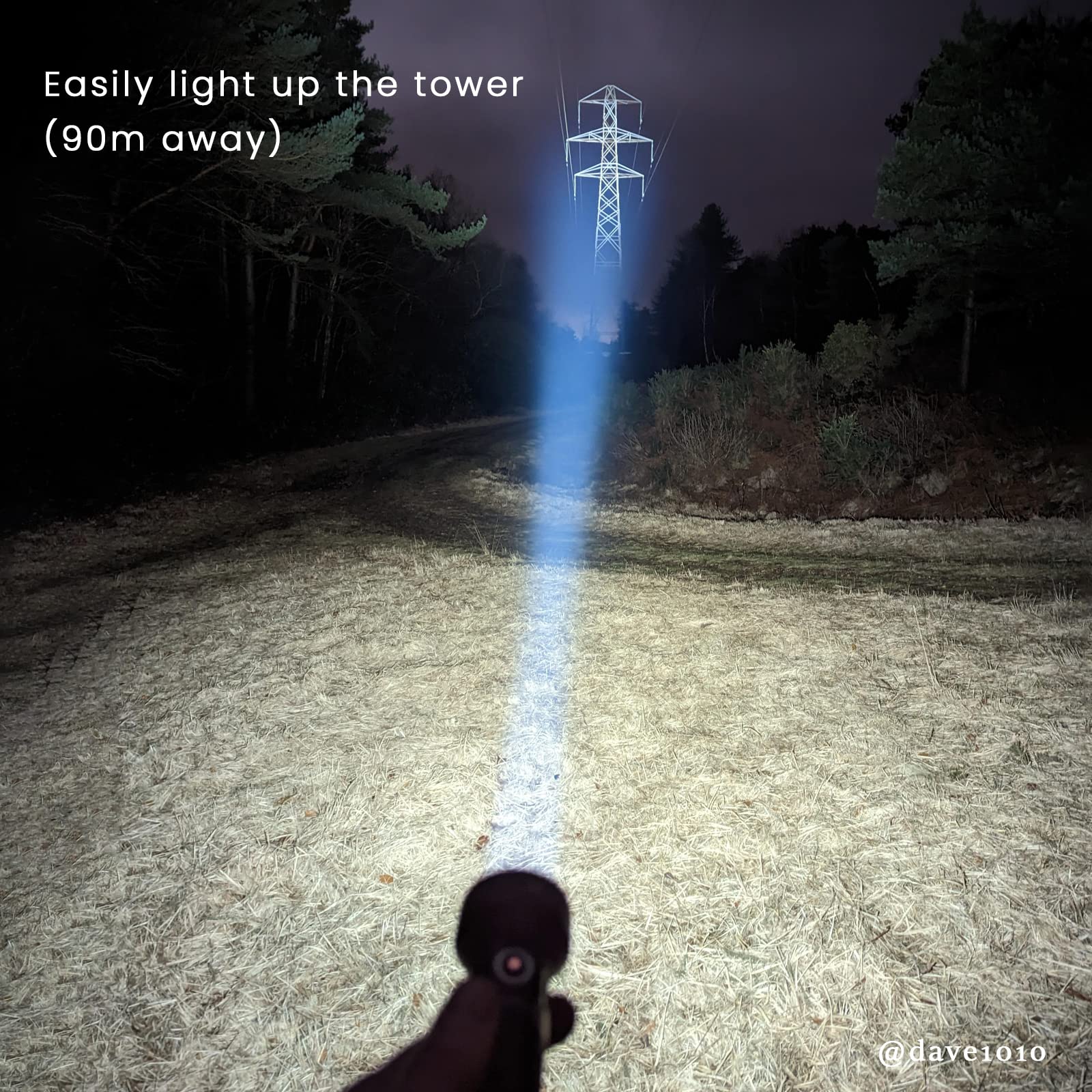 77Outdoor Rechargeable Flashlight If22A 2100 Lumen Sft-40 Led Tactical Light - Black