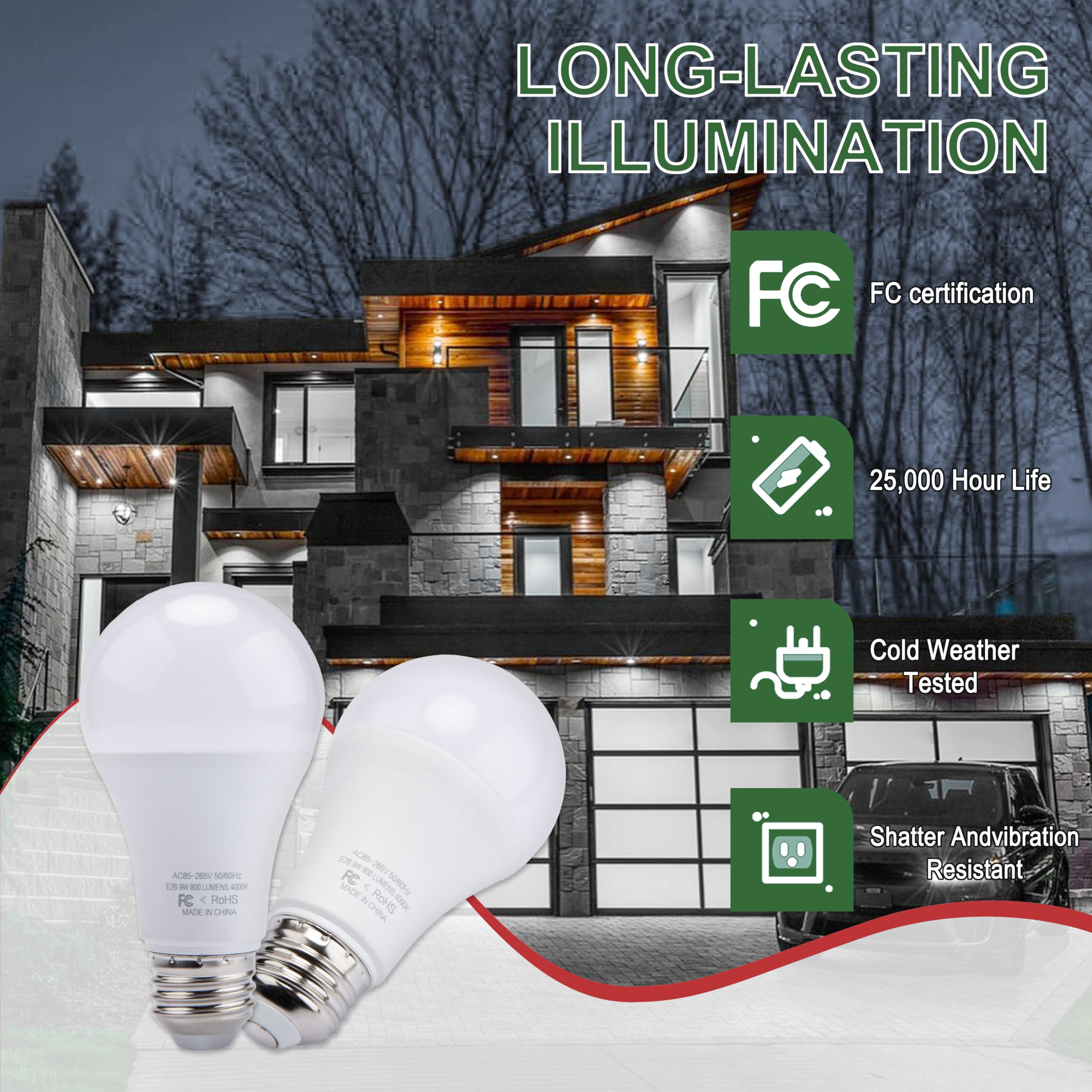 LikeLion 2 Pack LED Garage Door Opener Bulbs, 4000K White, Compatible with Genie, Chamberlain, Craftsman, LiftMaster