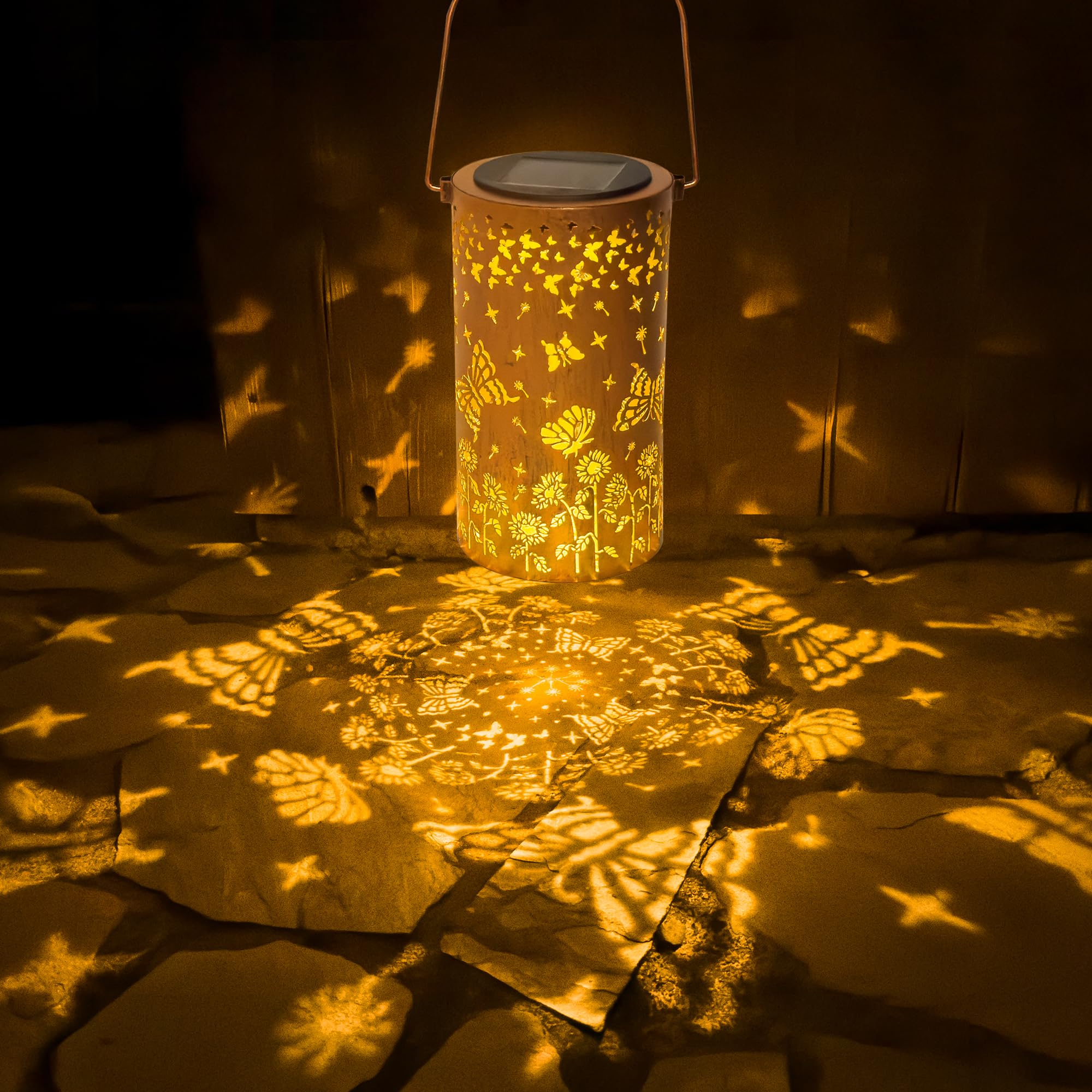 Anytalk Butterfly Solar Lanterns Outdoor Waterproof, Birthday Gifts For Women Mom Grandma, Hanging Solar Lights For Yard, Patio,