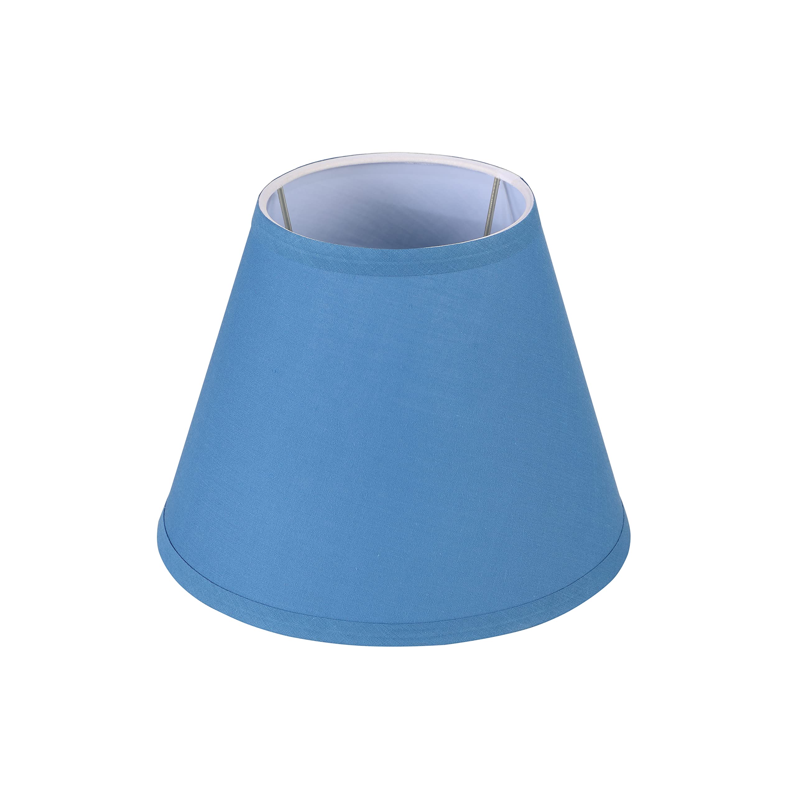Aspen Creative 58914, Empire Uno Lamp Shade, Steel Blue, 5'' Top X 9'' Bottom X 7'' Slant Height, Slip Uno 33Mm