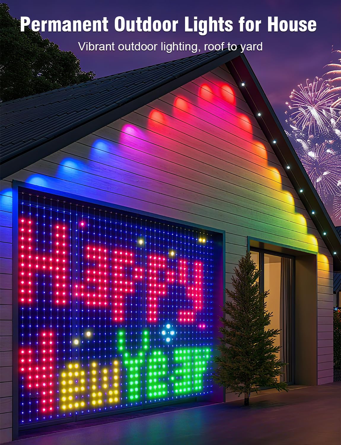 Permanent Outdoor Lights 246Ft With 90 Rgbic Led Smart Led Lights  App/Remote Control Ip68 Waterproof For Holiday Decor  50 Scene Modes  Diy Lights Lighting Timing For Christmas Halloween Party M2