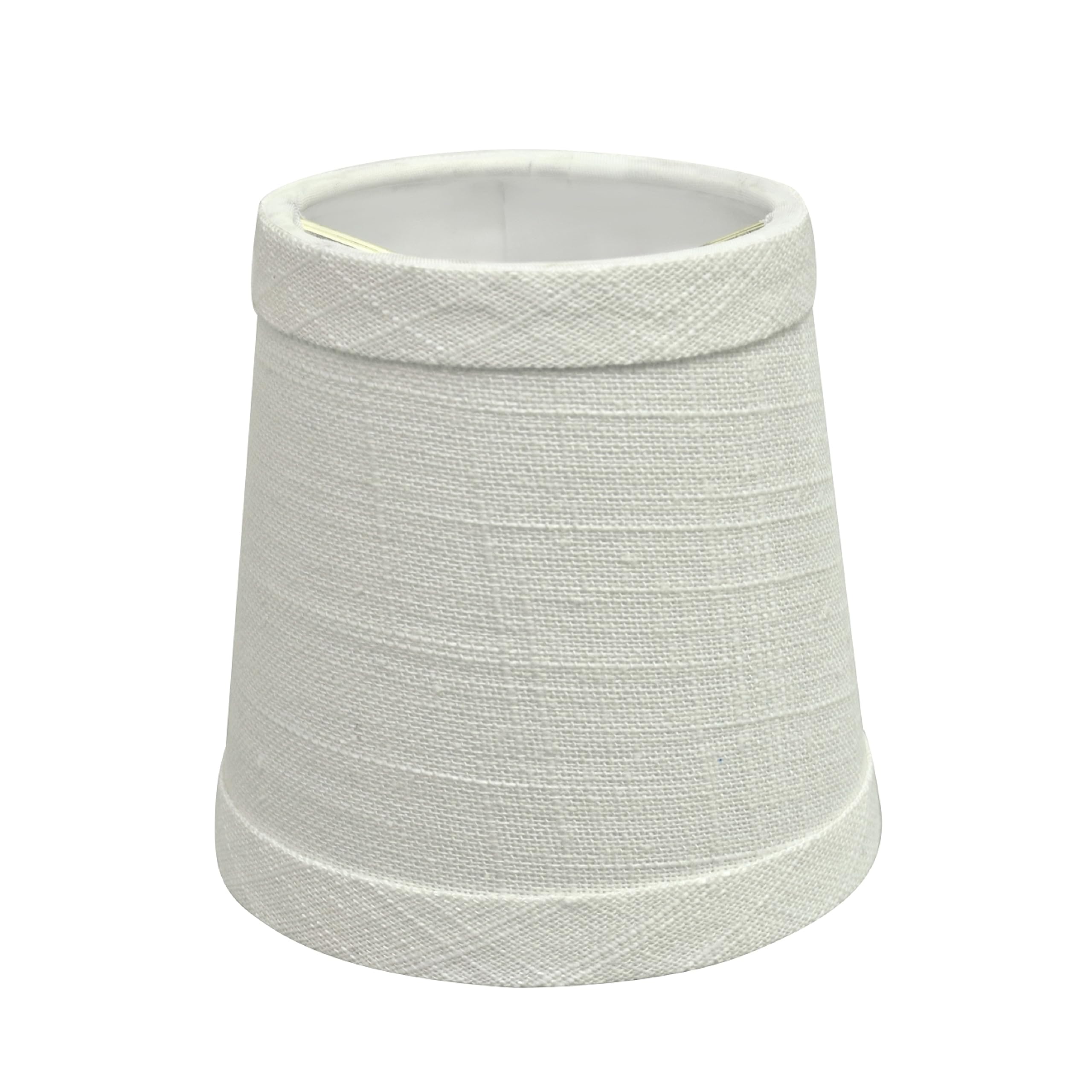 Aspen Creative 32713-5B, Empire Clip-On Chandelier Lamp Shade, Off White, 3&quot; Top X 4&quot; Bottom X 4&quot; Slant Height, Set Of 5