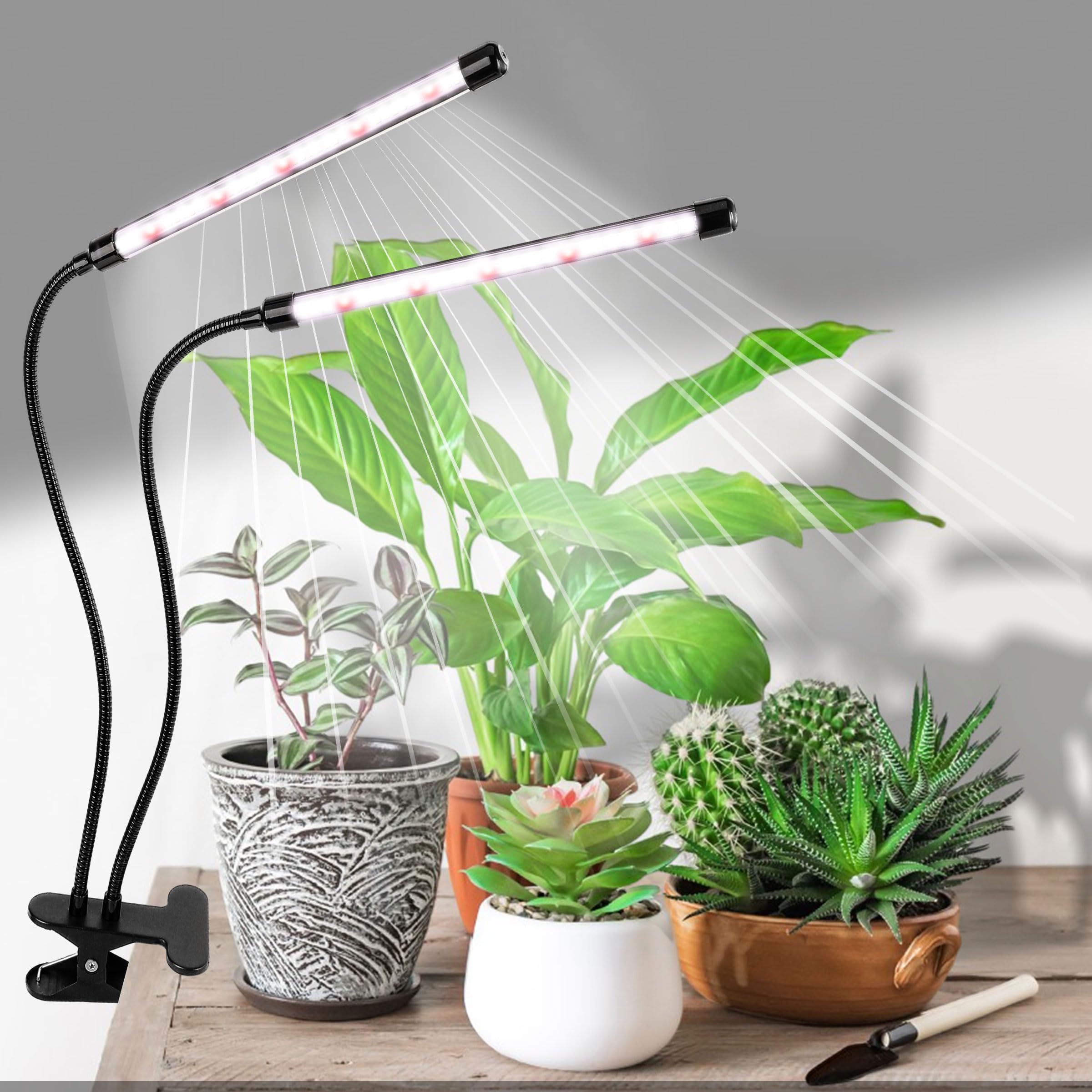 EWPJDK 6500K Full Spectrum Grow Light - 84 LED Indoor Plant Lamp, Black, Model LIGHT-01, Clip-On Design