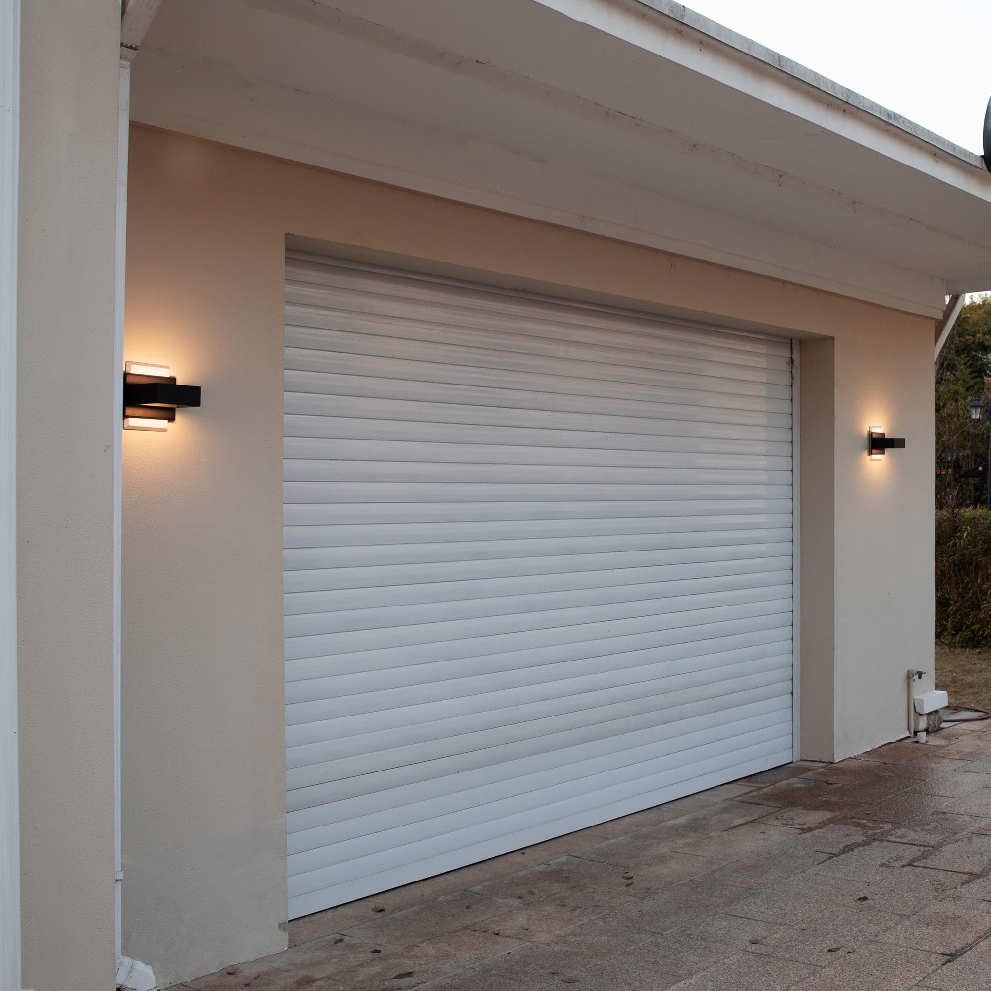 Lustrlach Dull Black Led Outdoor Up Down Wall Sconce Light - Ip54 Waterproof Aluminum 3000K