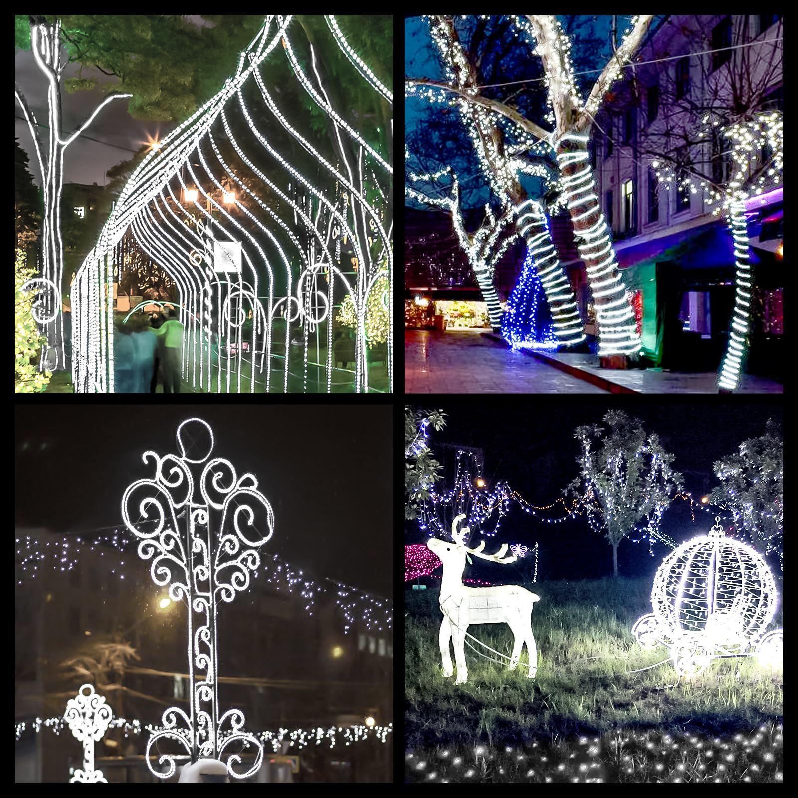 Shgpoda Led Rope Lights, 33Ft Cool White Waterproof Tube Light, 360 Leds, Plug-In Decorative Lighting For Indoor/Outdoor Use