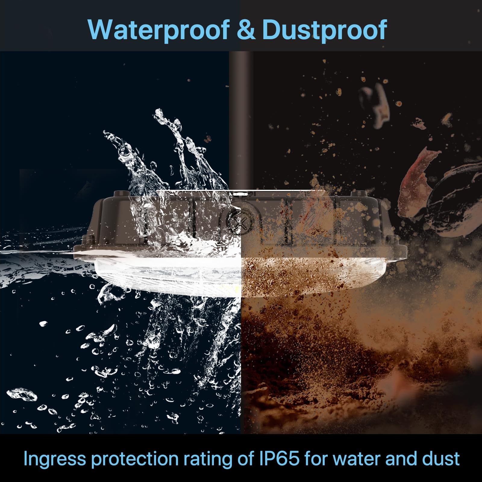 Hyperlite Led Canopy Light 100W 2Packs,14000Lm Canopy Led Lights Outdoor,5000K Daylight Gas Station Carport Ceiling Light For Ga