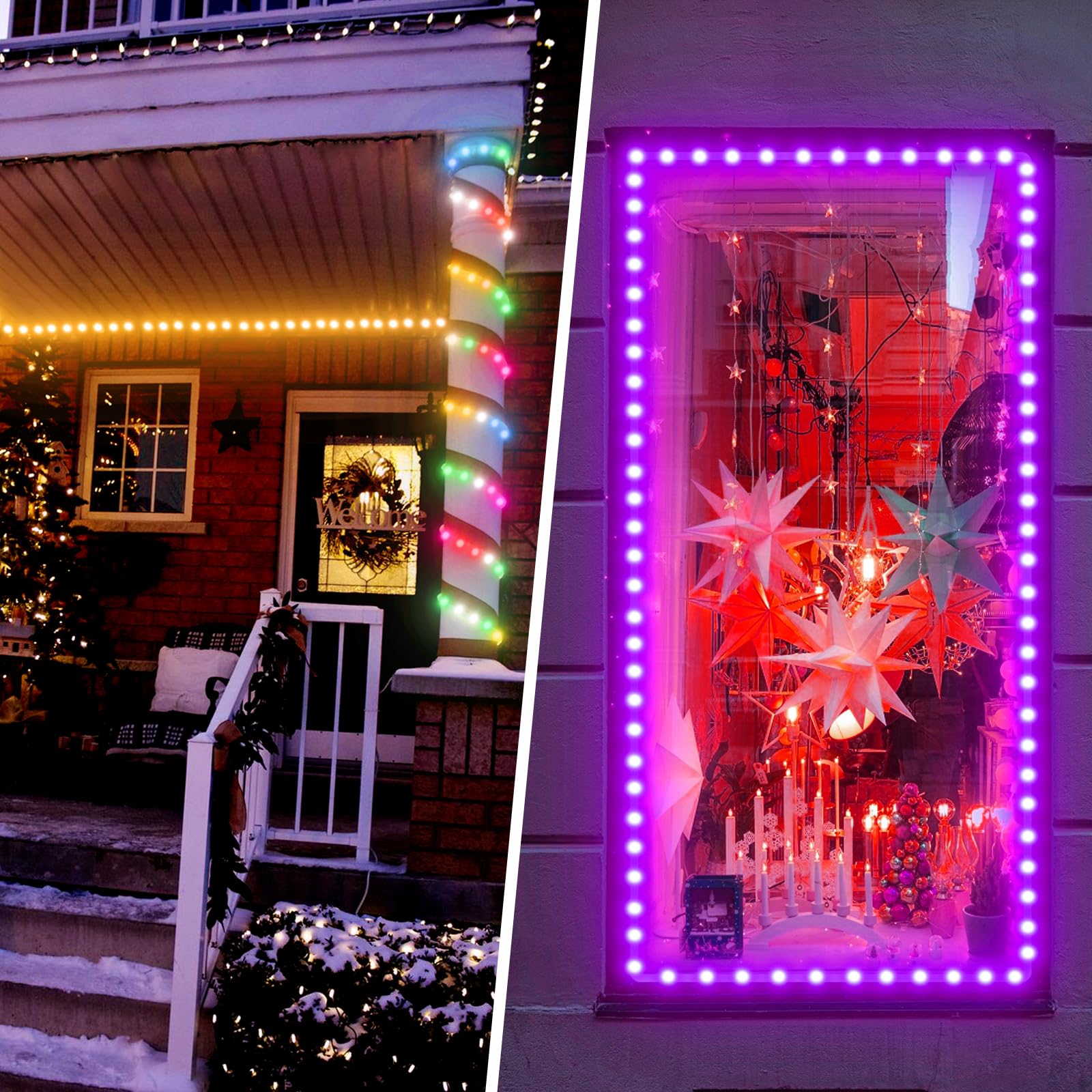 Shine Decor LED Rope Light, RGB, 50FT, Waterproof, Remote Control, Model MYH-Clear Rope-RGB-15M