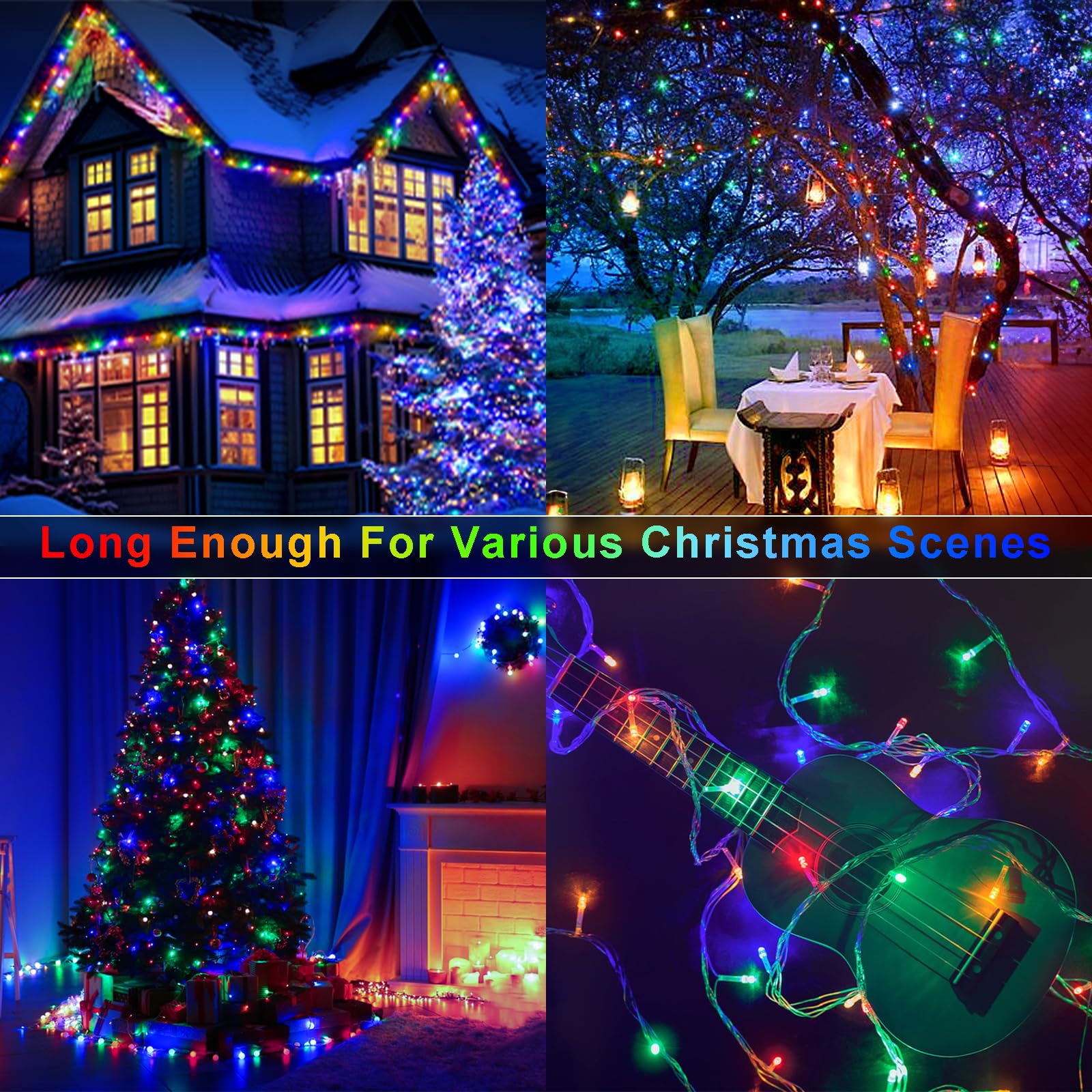 Jxledayy 328 Ft 720 Led Color Changing String Lights - Timer, Warm White To Multicolored