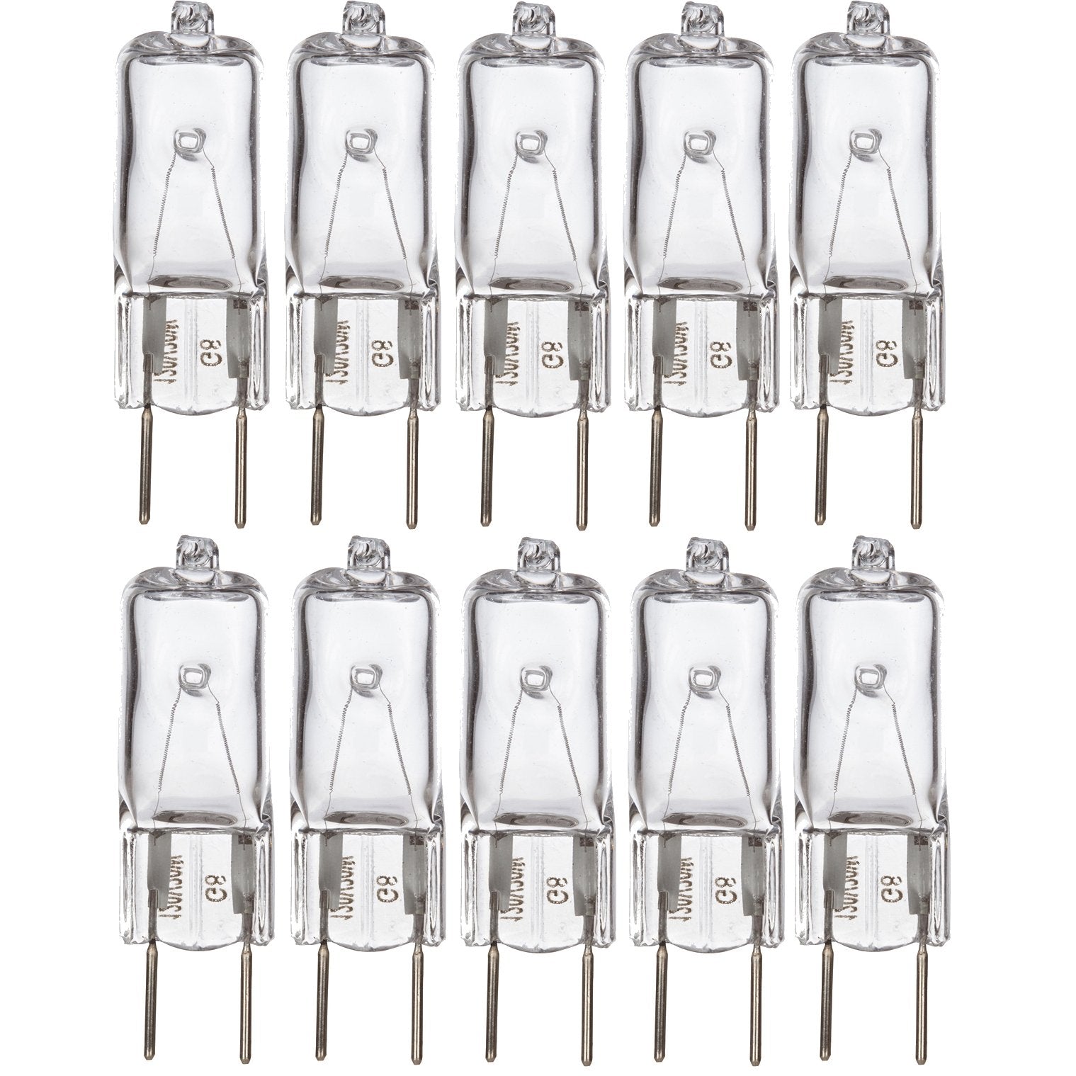 Simba Lighting Halogen Light Bulb G8 T4 35W Jcd Bi-Pin (10 Pack) Longer 1.7'' Length For Kitchen Hood, Landscape Lights, Desk An