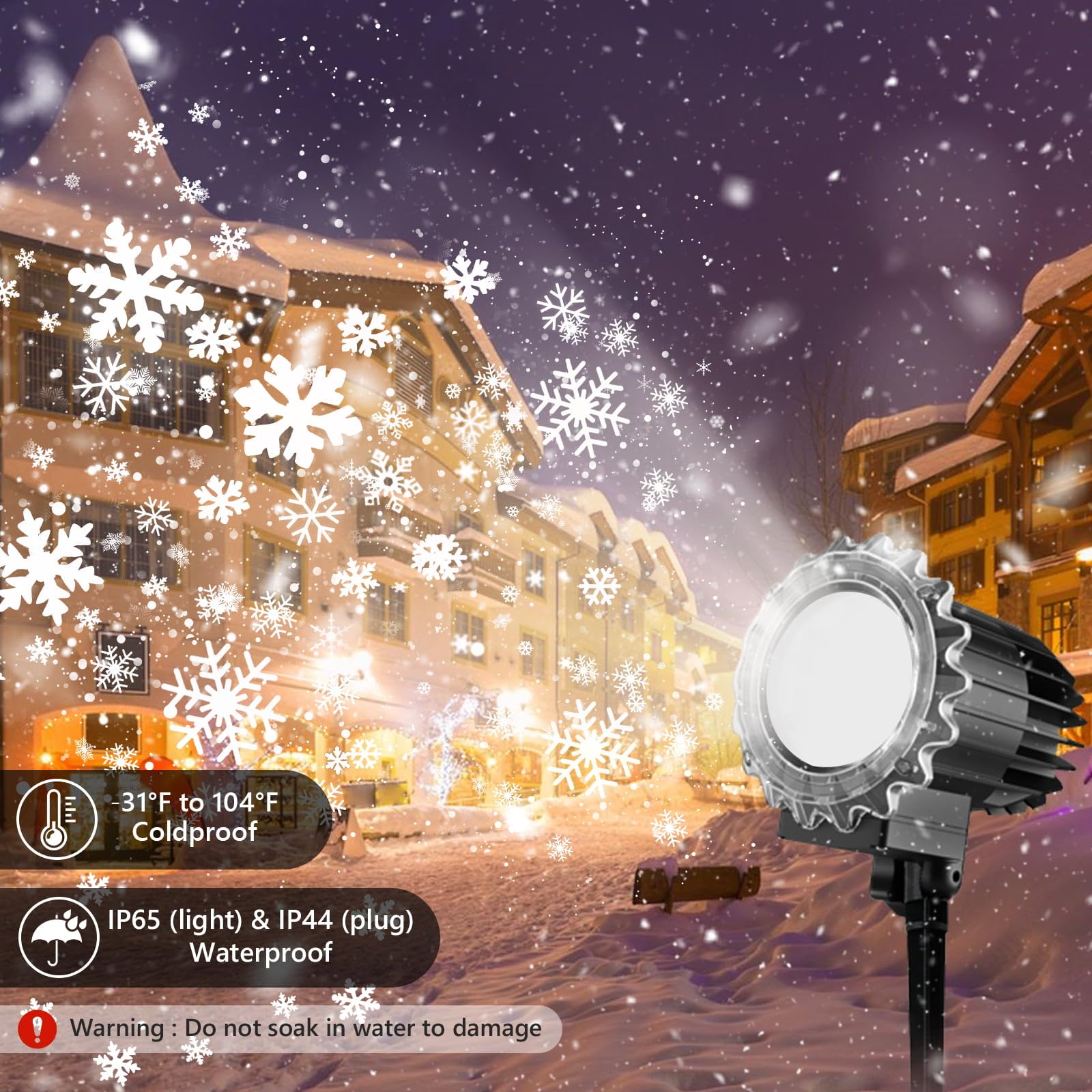 Christmas Snowflake Projector Lights, Led Projector Lamp Outdoor, Christmas Decorations Lighting For Indoor/Outdoor Xmas Holiday