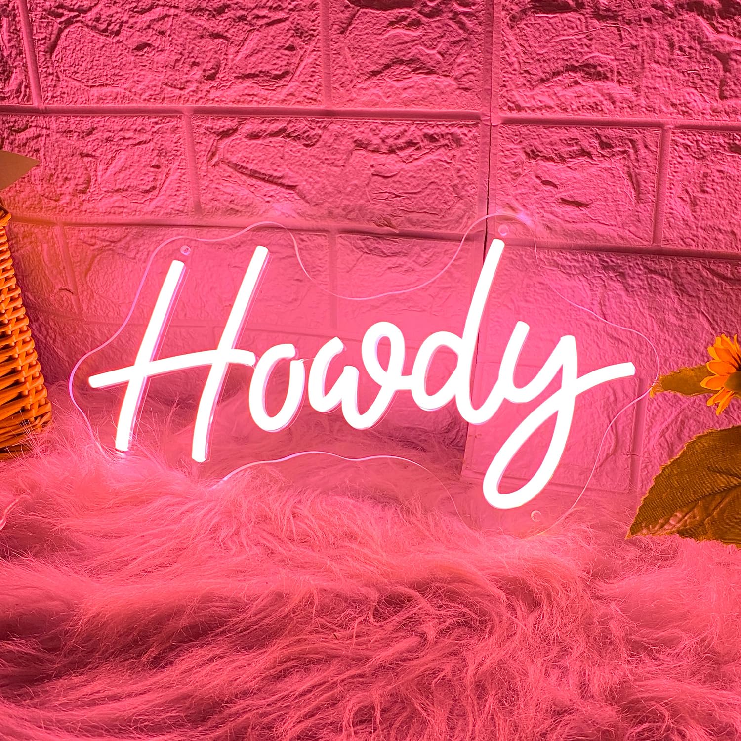 Hdjsign Howdy Neon Sign Hello Cowboy Neon Light For Wall Decor Usb Powered Led Light Up Signs Bar Pub Club Hotel Beauty Room Decor Aesthetic Birthday Gift (15X8.39)