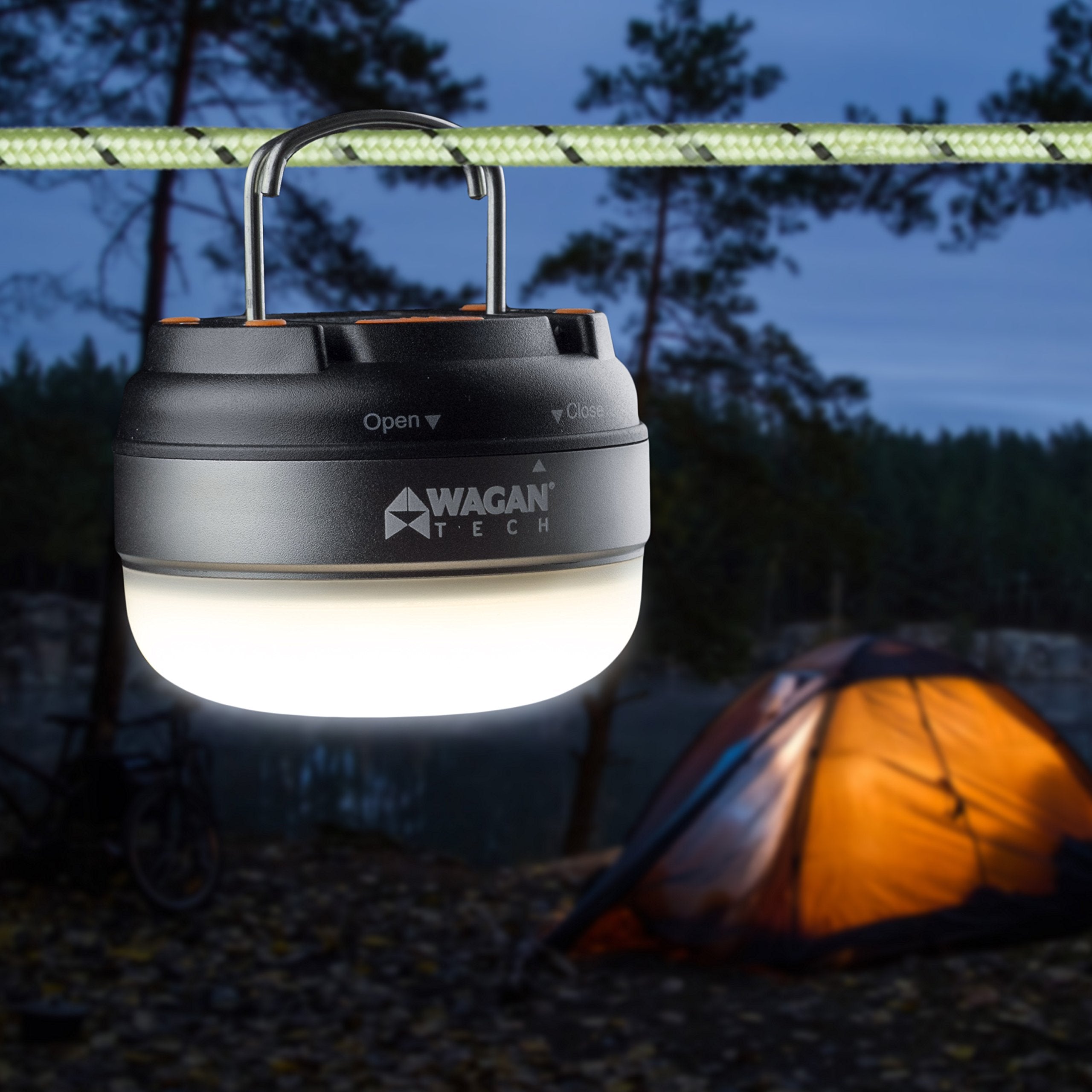 Wagan 4301 LED Dome Lantern Flashlight for Camping & Emergencies - Grey/Orange, Durable ABS Material