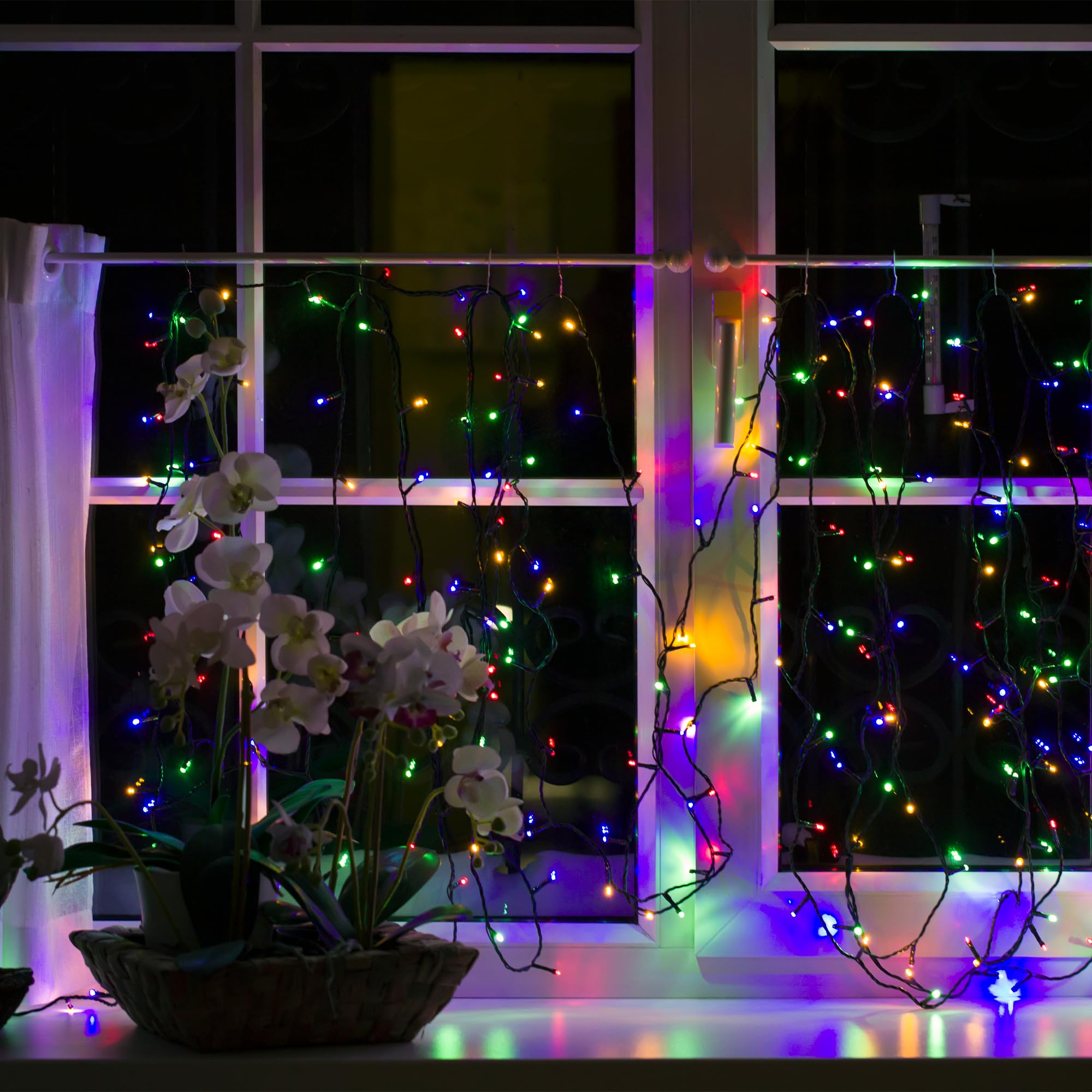 Flechllary Christmas Lights,100 Led 39Ft Outdoor/Indoor Christmas Lights Plug In With 8 Modes & Timer & Memory Function, Waterpr