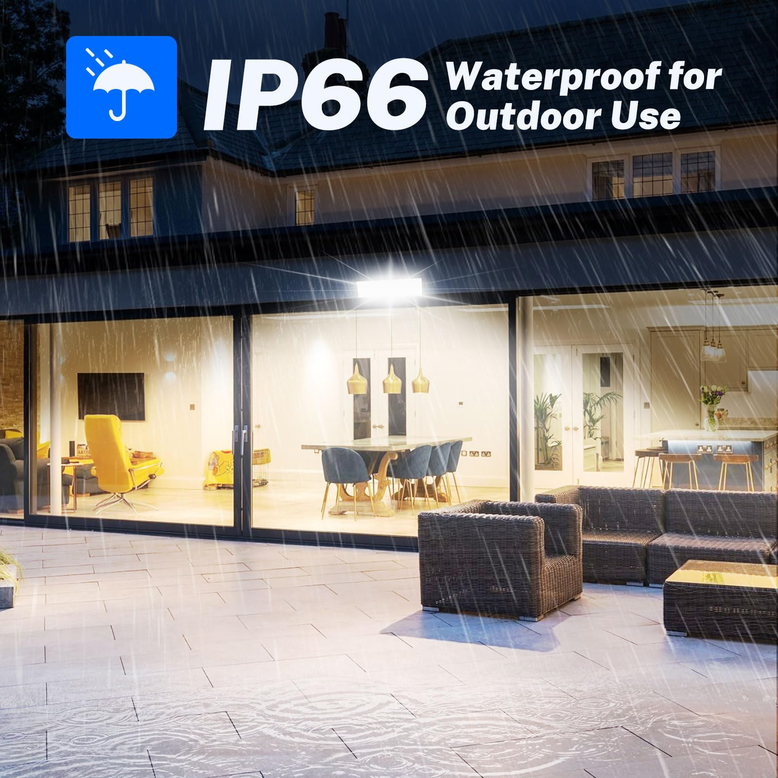 4 Pack Led Shop Lights, 100W 11000Lm Plug In Garage Light With 6Ft Power Cord, Ip66 Waterproof Work Bench Shop Lights For Garage