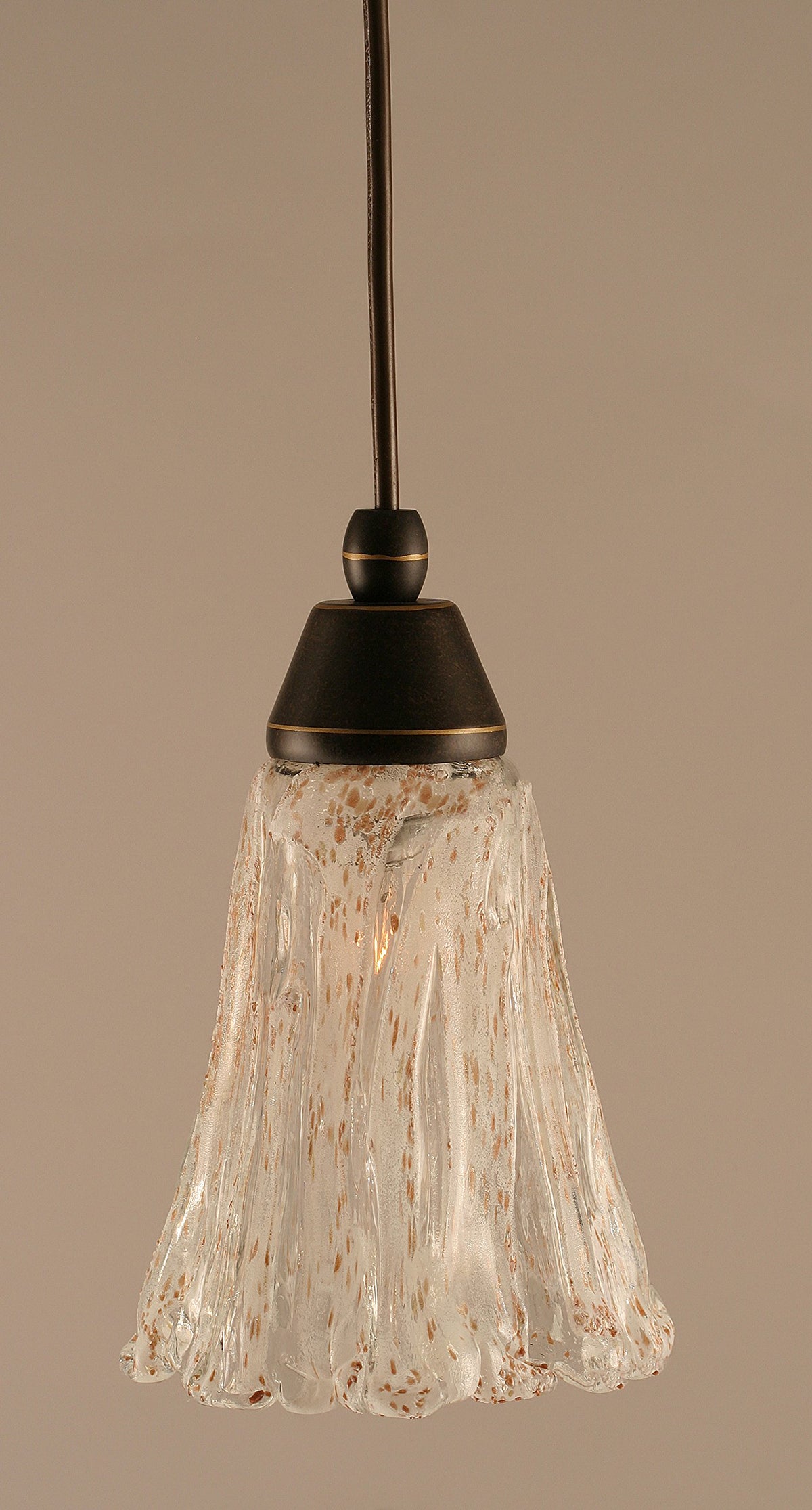 Toltec Lighting 1 Light Mini Pendant In Dark Granite (22-Dg-729)