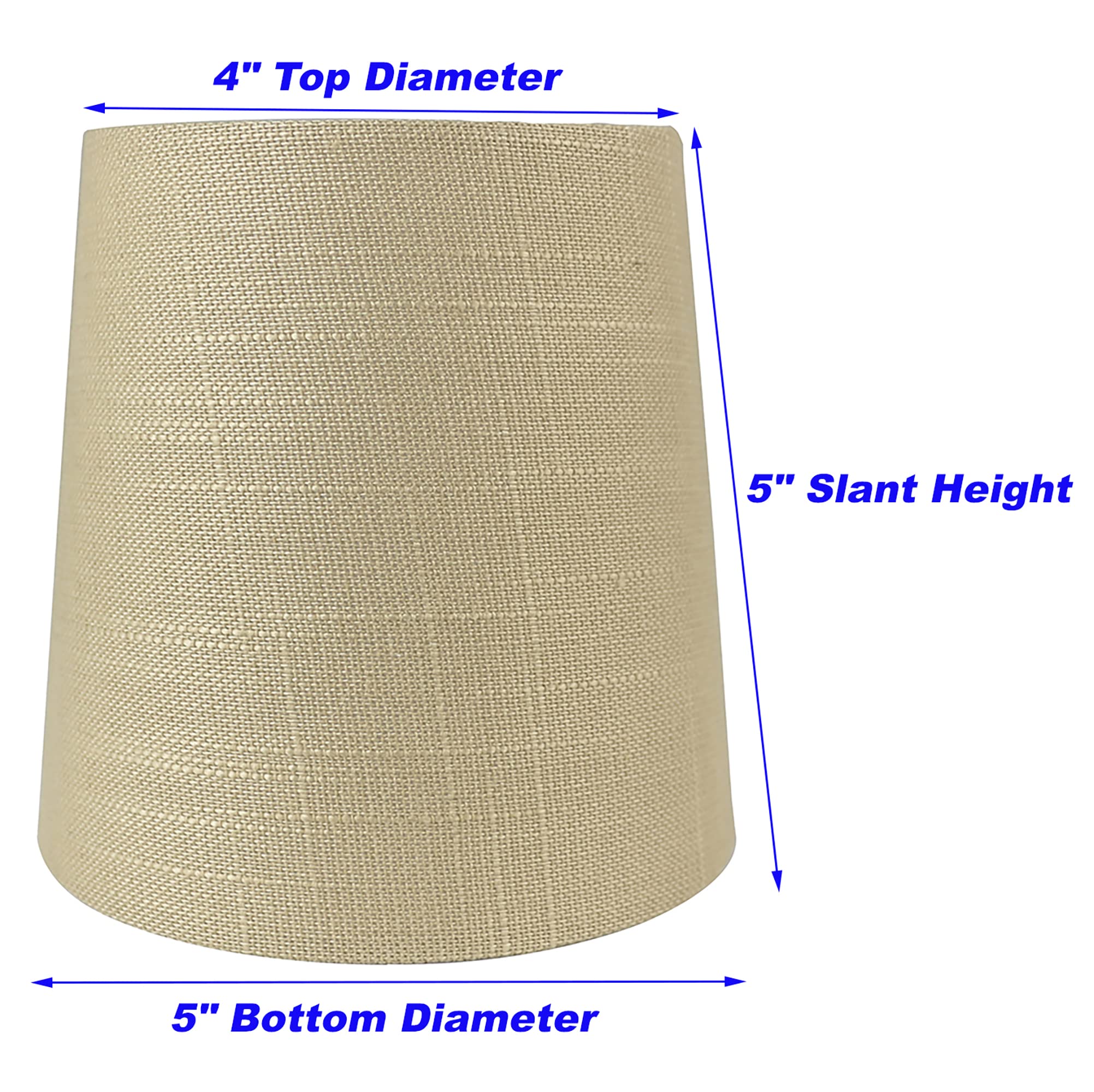 Meriville Set Of 2 Maize Linen Clip On Chandelier Lamp Shades, 4-Inch By 5-Inch By 5-Inch