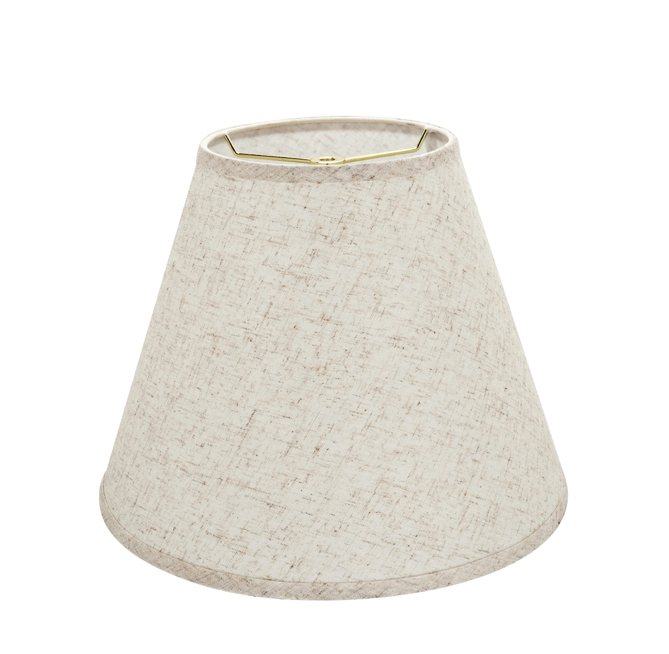 Aspen Creative 32291 Transitional Hardback Empire Shaped Spider Construction Lamp Shade In Flaxen, 14'' Wide (7'' X 14'' X 11'')