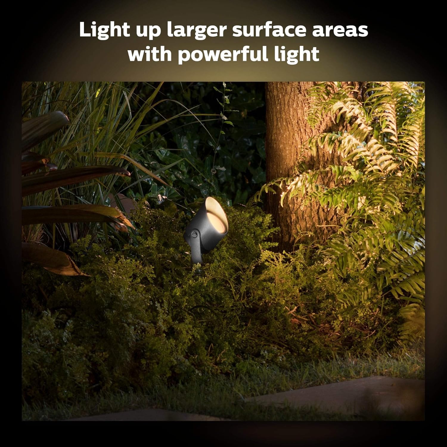 Philips Hue Lily XL Outdoor Smart Spot Light Extension, Black, Metal, Model 1746230V7, Hue Hub Required, Works with Alexa