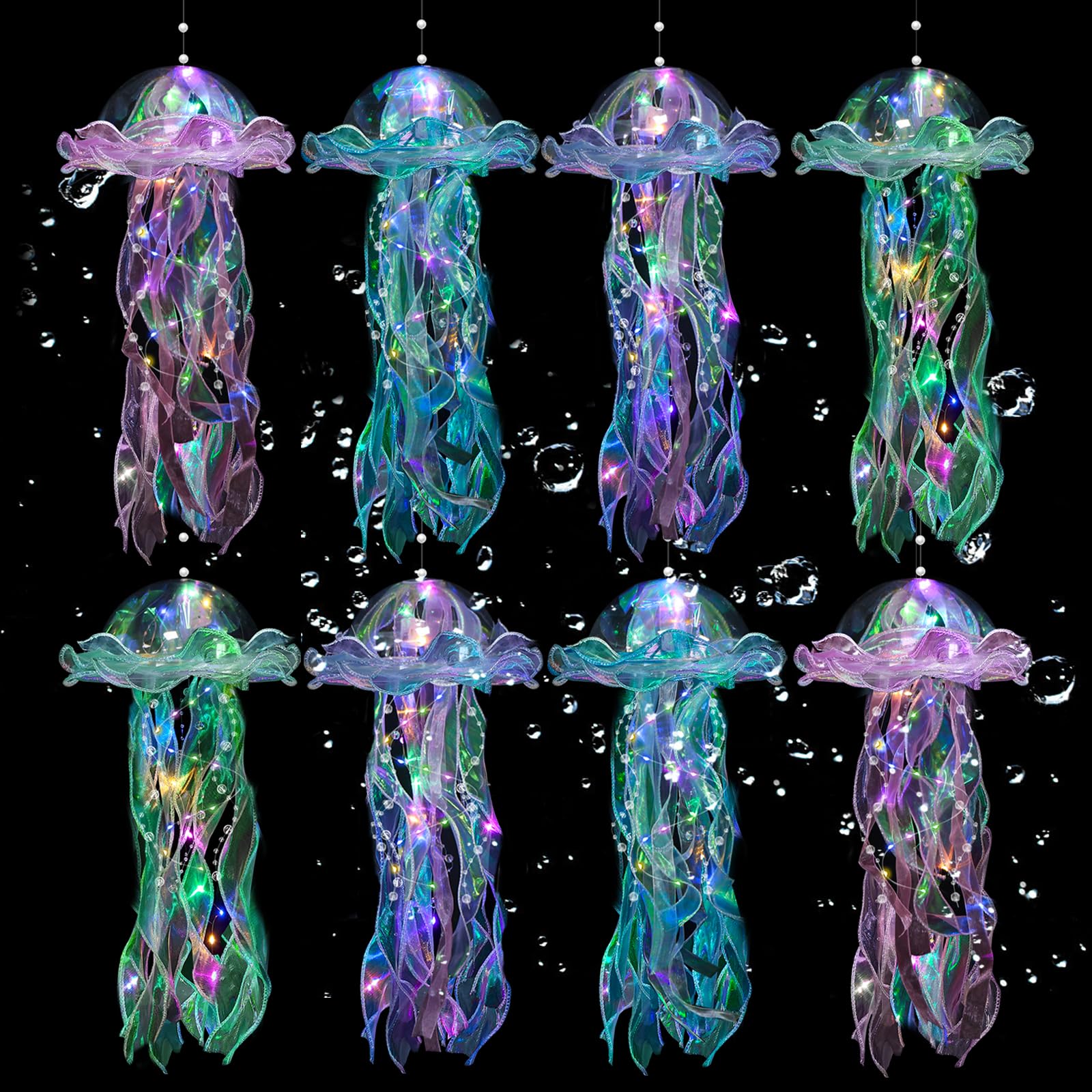 Ycitusi Jellyfish Lanterns - 8 Pcs Jellyfish Party Decorations, Hanging Jelly Fish Lanterns for Mermaid Theme Party Under The Se