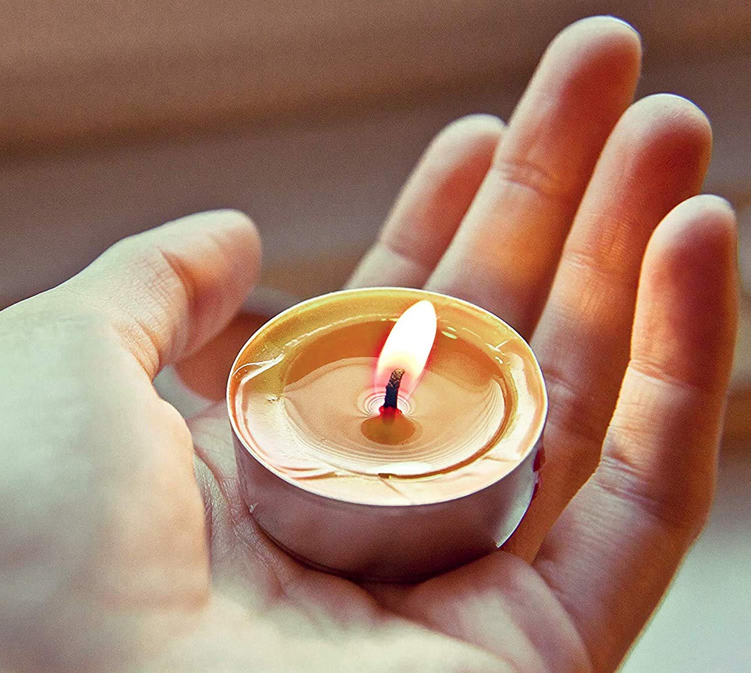Ein Sof Unscented Tea Lights Candles | Yellow Paraffin Wax Tealight Candle Perfect for Home Decor | Long Lasting | 2 to 3 Hours