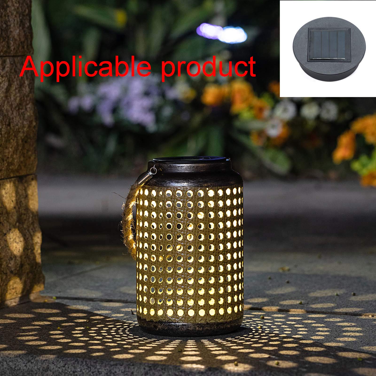 ORIGARDEN Solar-Lantern Waterproof Lights Replacement Top - Garden Decor Outdoor Lighting Decorative Patio Lighting Solar Replac